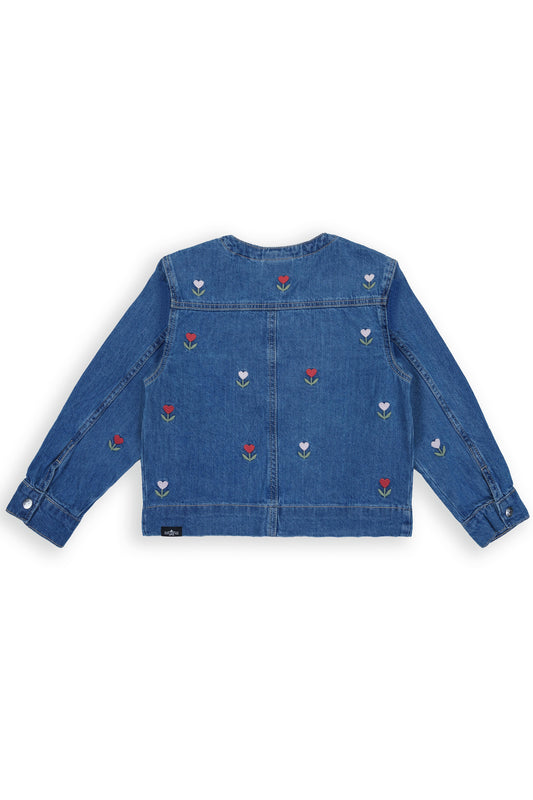 Heart Floral Embroidered Jacket