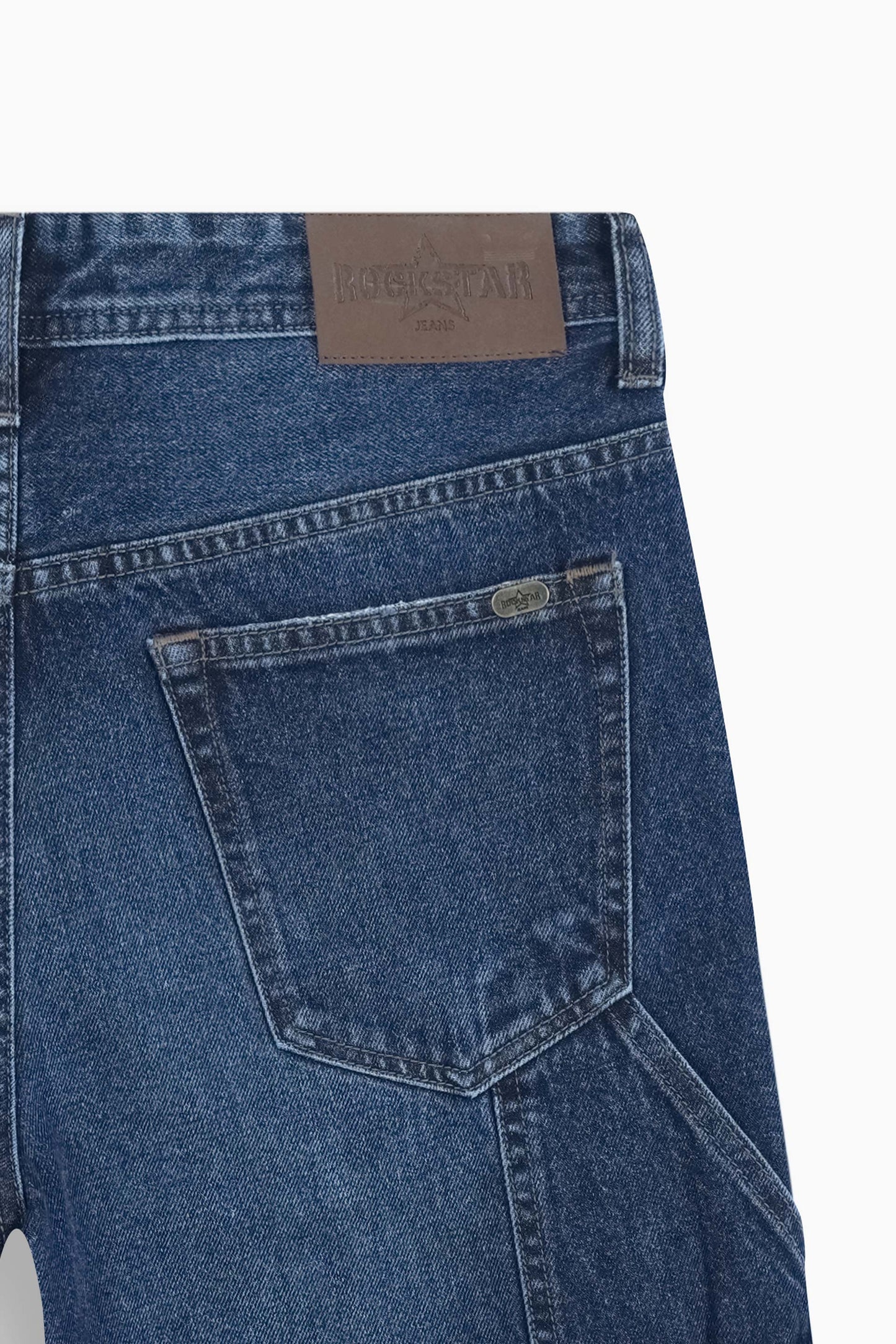 Baggy Denim Carpenter Shorts Dark Blue