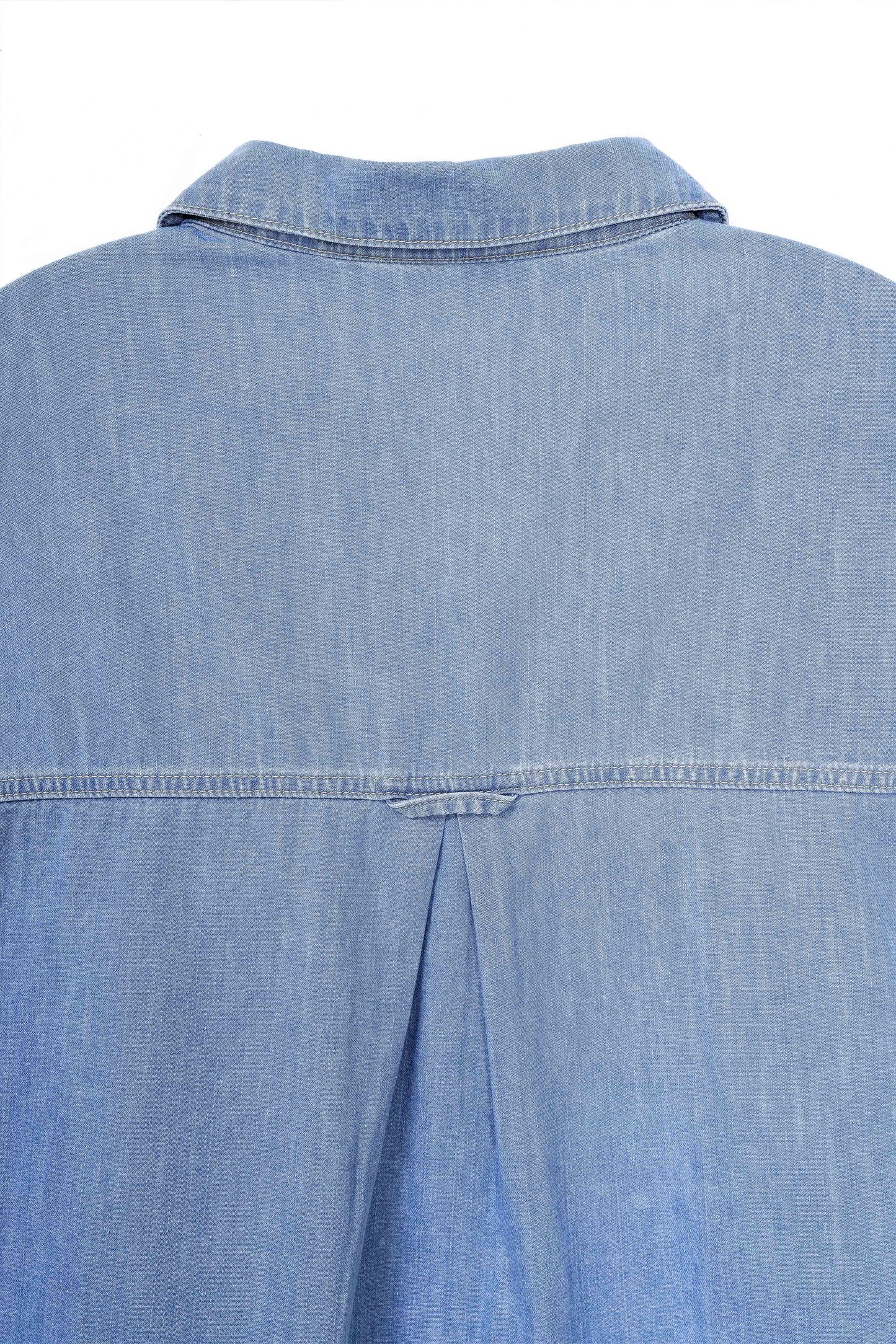Wide Sleeve Denim Shirt