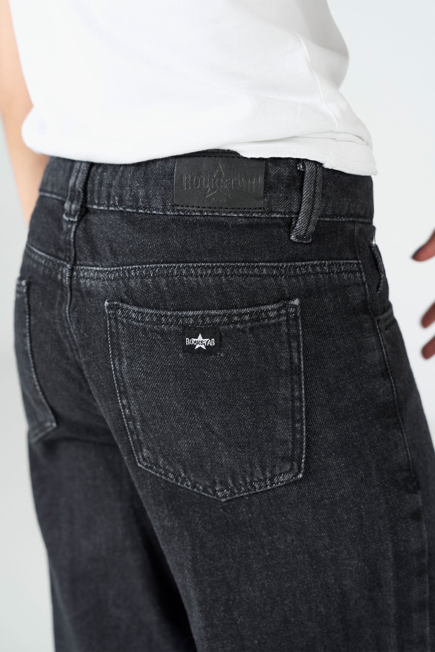 Shadow Vibe Wide Leg Jeans shop at rockstar jeans