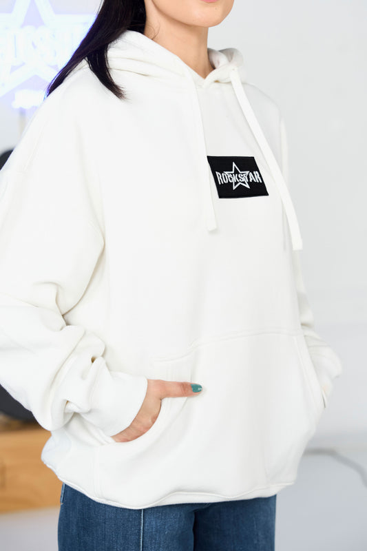Baggy White Hoodie shop at rockstar jeans