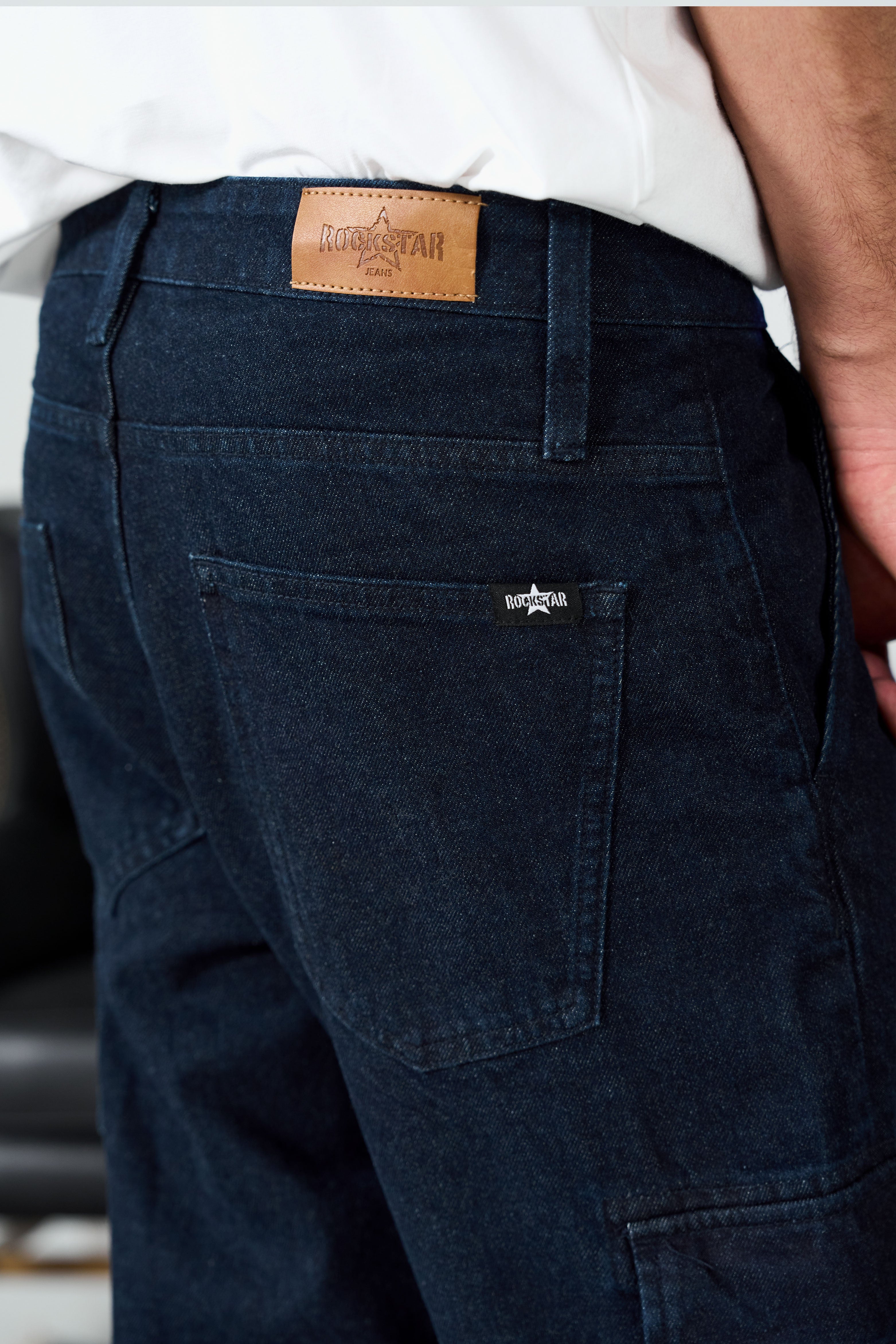 Dark Wash Baggy Cargos