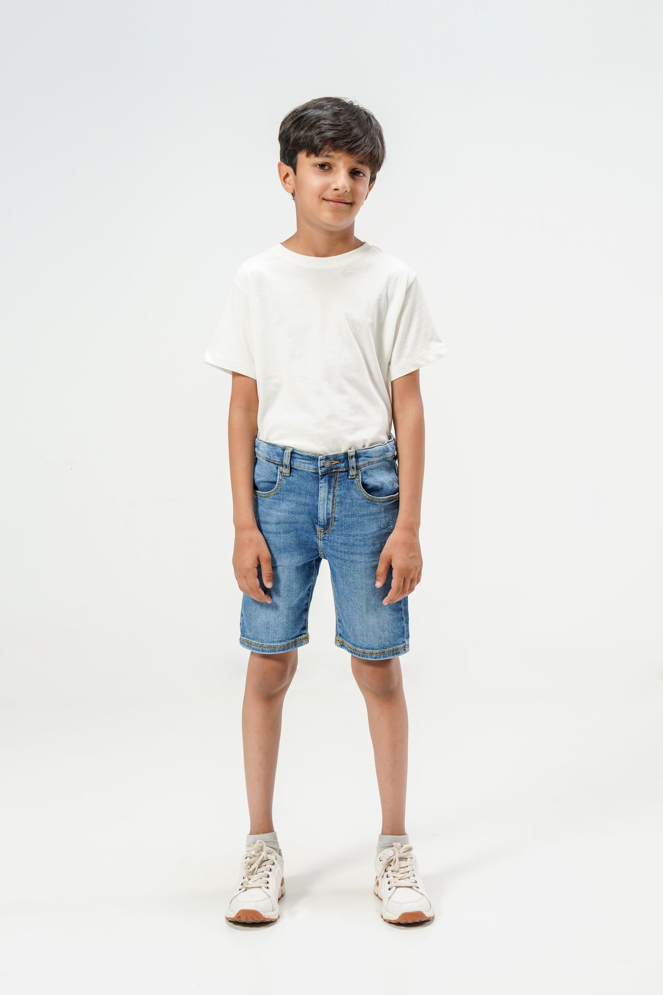 Ultra Light Blue Denim Shorts