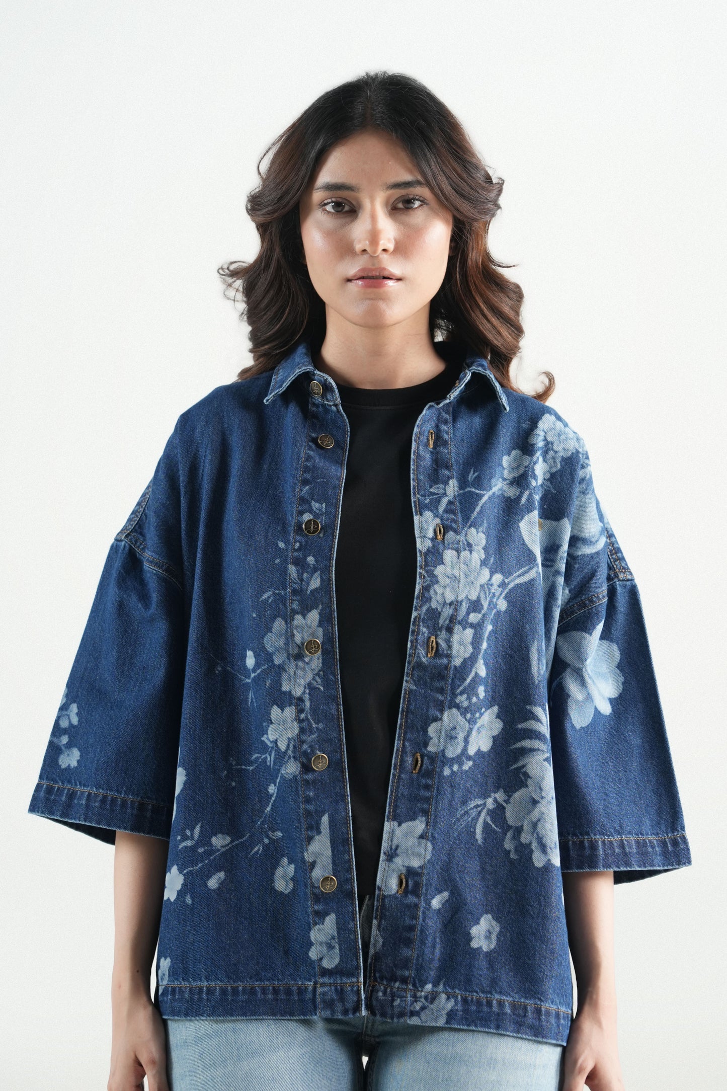 Button Down Floral Print Shirt