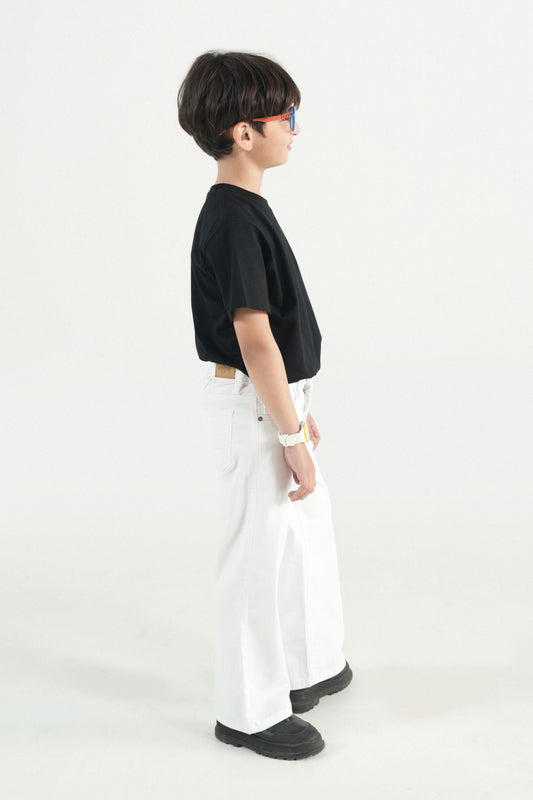 White Straight Fit Jeans