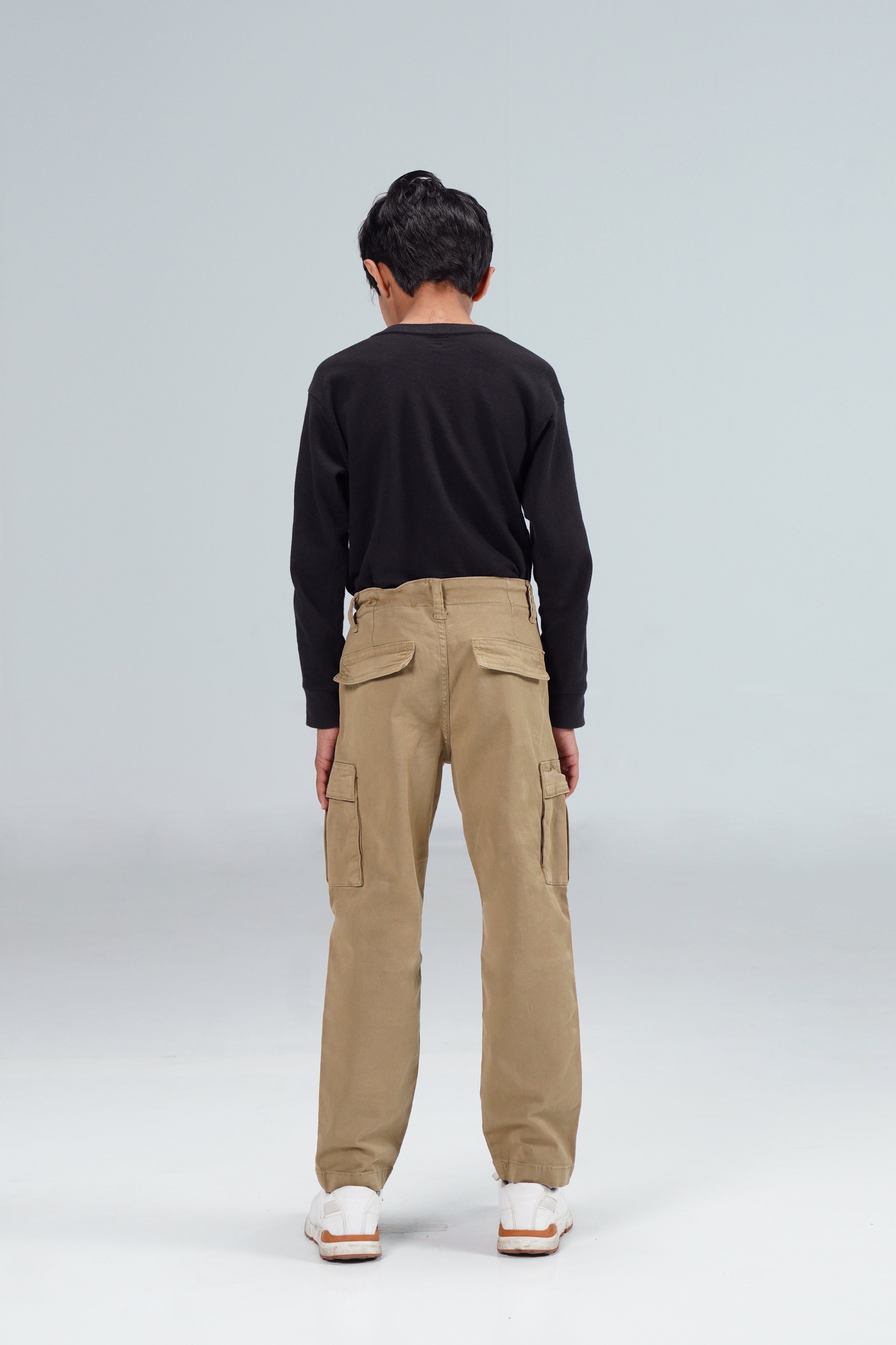 Straight Fit Cargos Brown