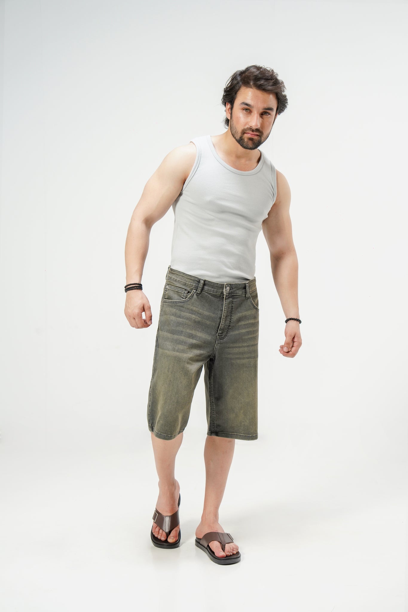 Brown Tinted Denim Jorts