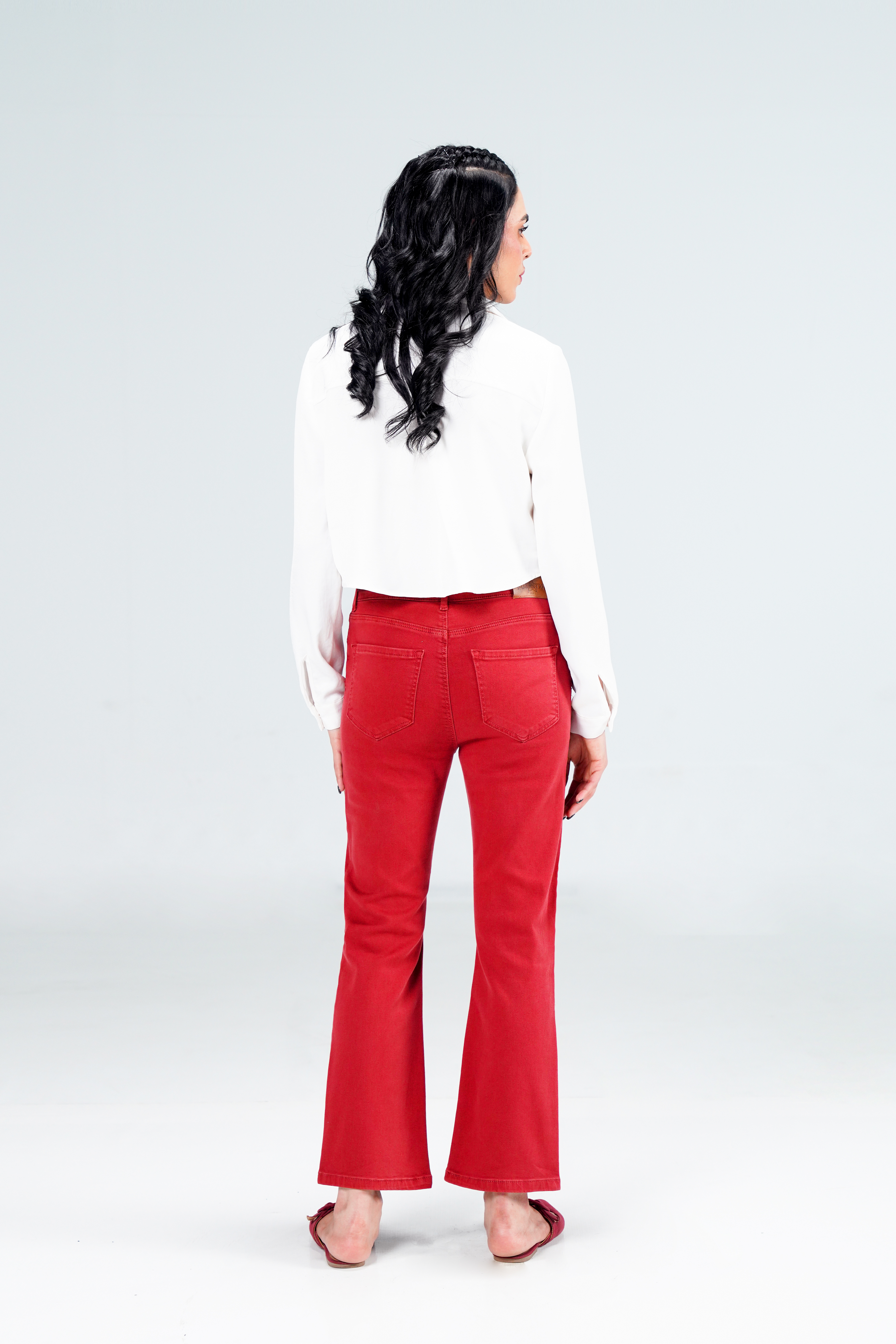 Maroon Bootcut Pant