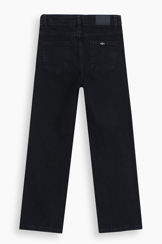 Straight Fit Rhinestones Jeans