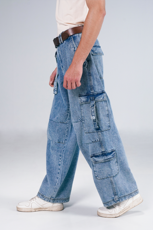Baggy Acid Wash Cargos shop at Rockstar Jeans