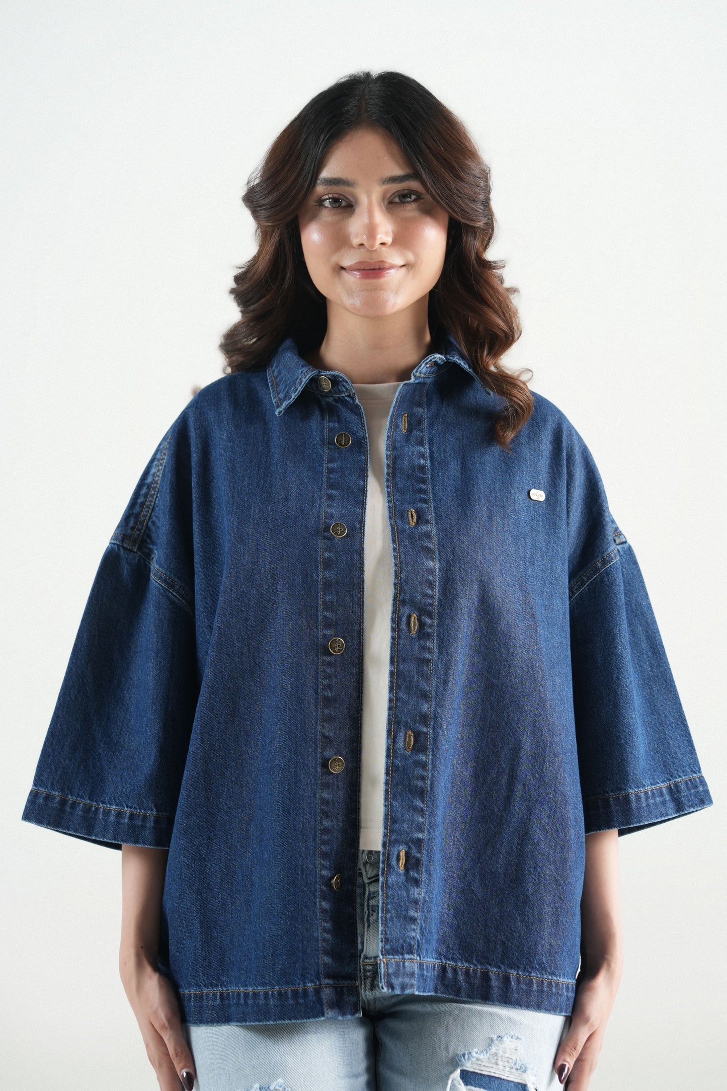 Button Down Mid-Blue Shirt