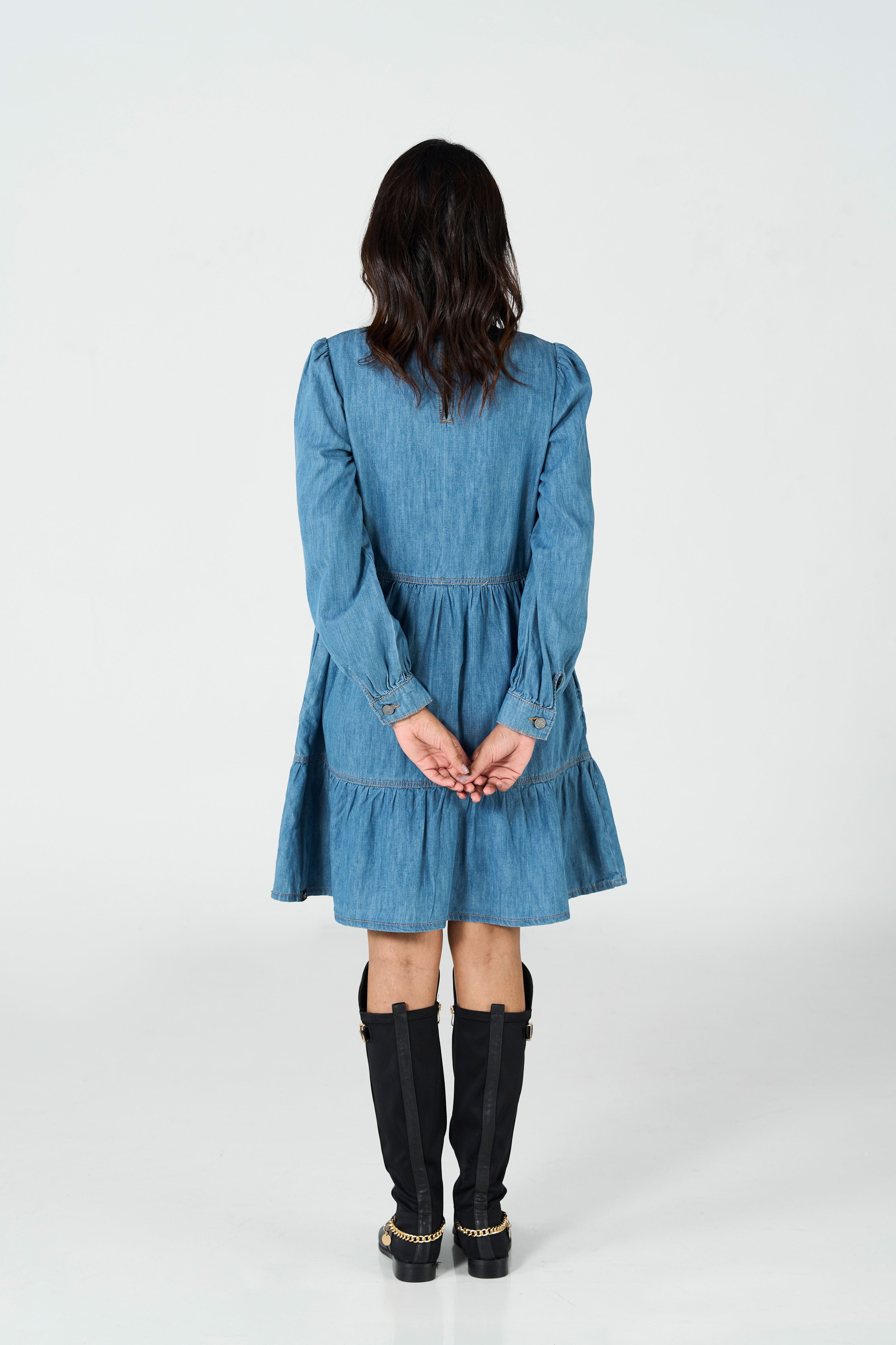 Limited Denim Dress Mid Wash
