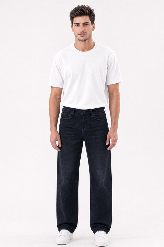 Loose Straight Fit Jeans Black