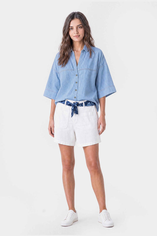 Wide Sleeve Denim Shirt