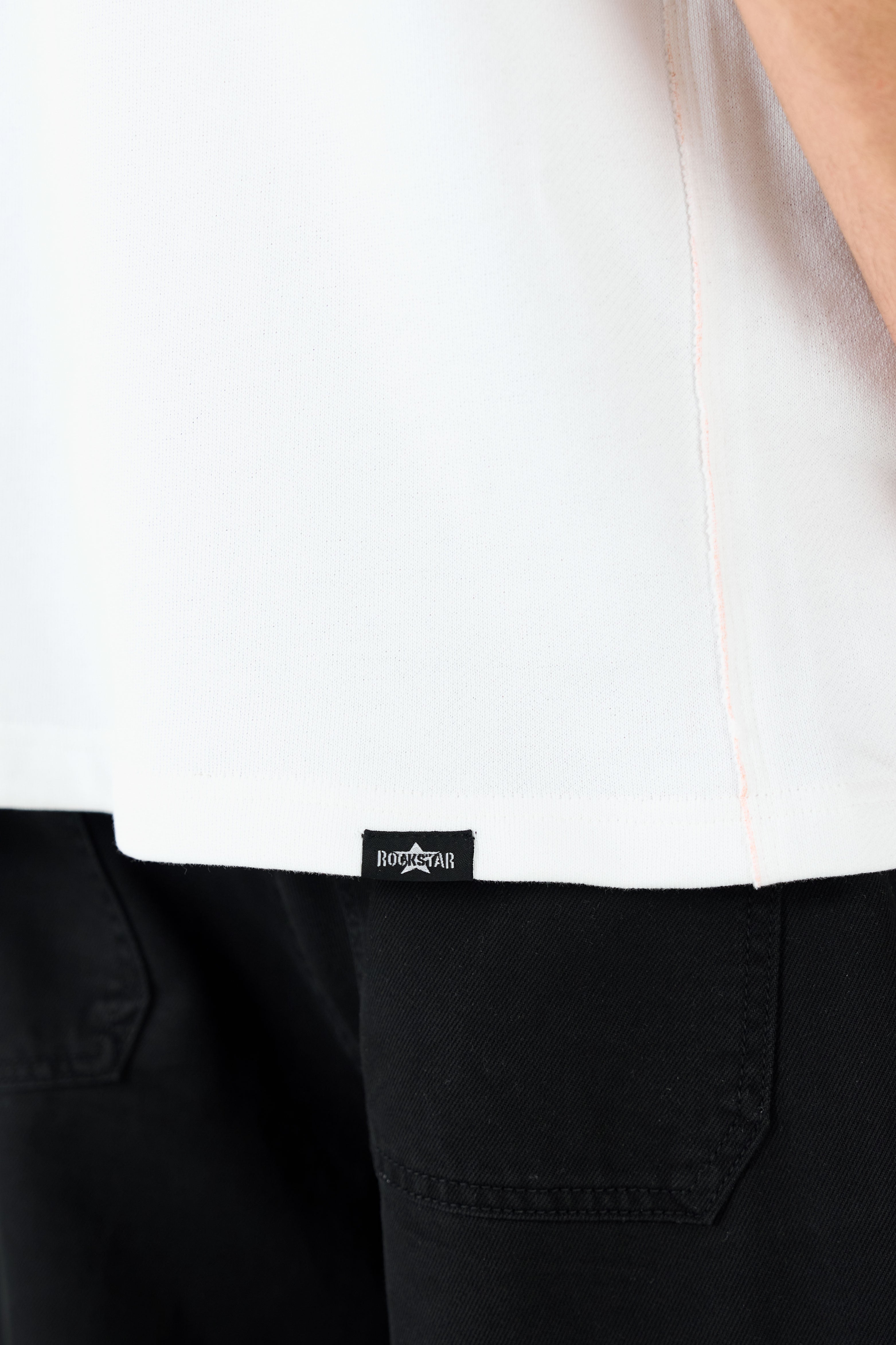 Drop Shoulder White Tee