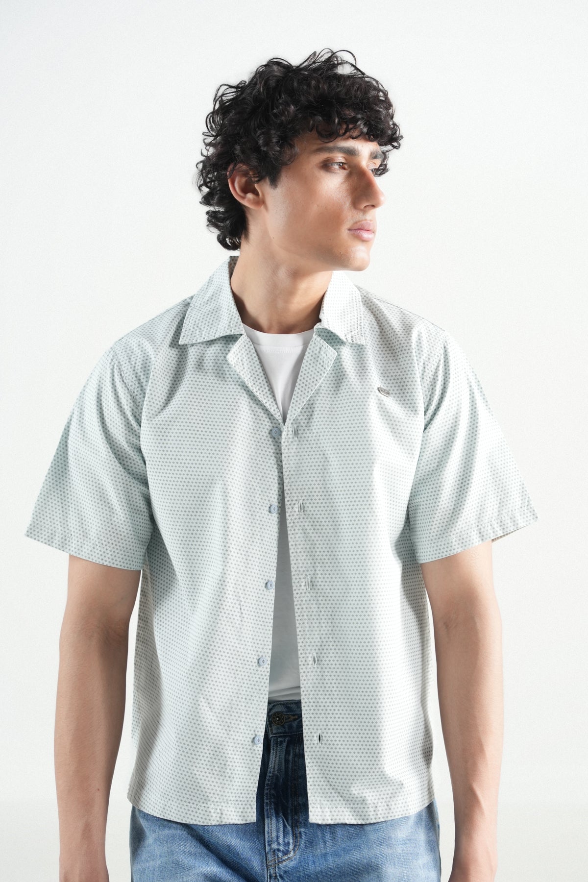 Hawaiian Summer Light Blue Shirt