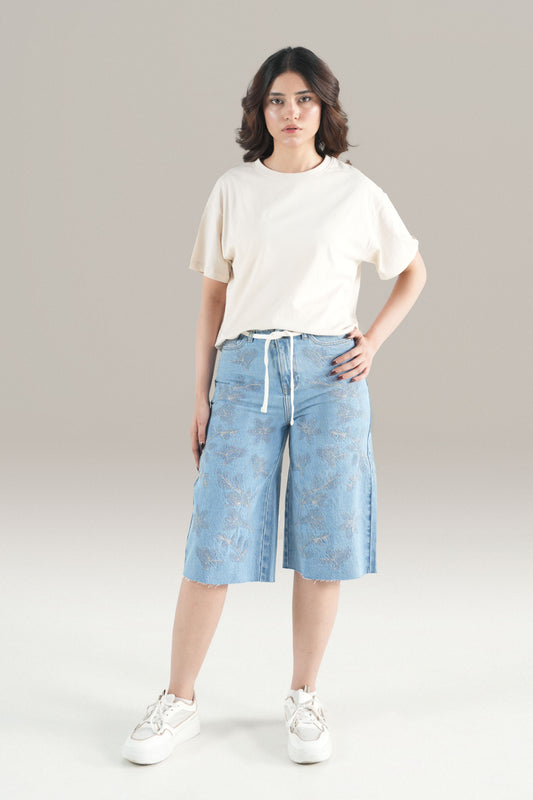 Metallic Mid Acid Jorts