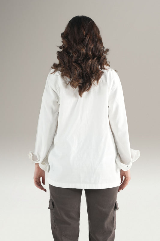 Women Truck Star White Shirt
