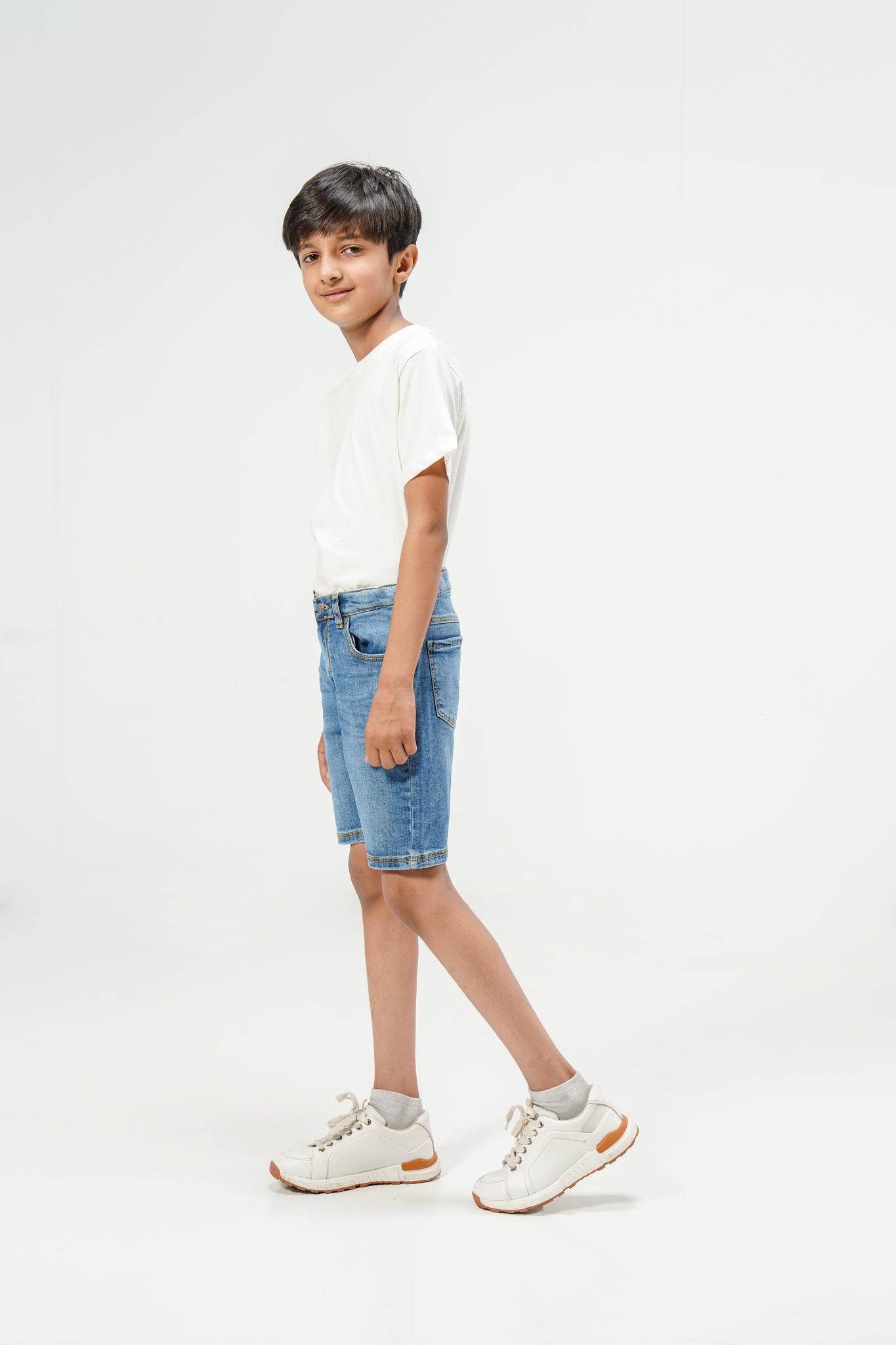Ultra Light Blue Denim Shorts