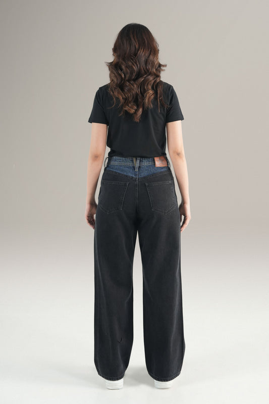 Baggy Two Tone Jeans