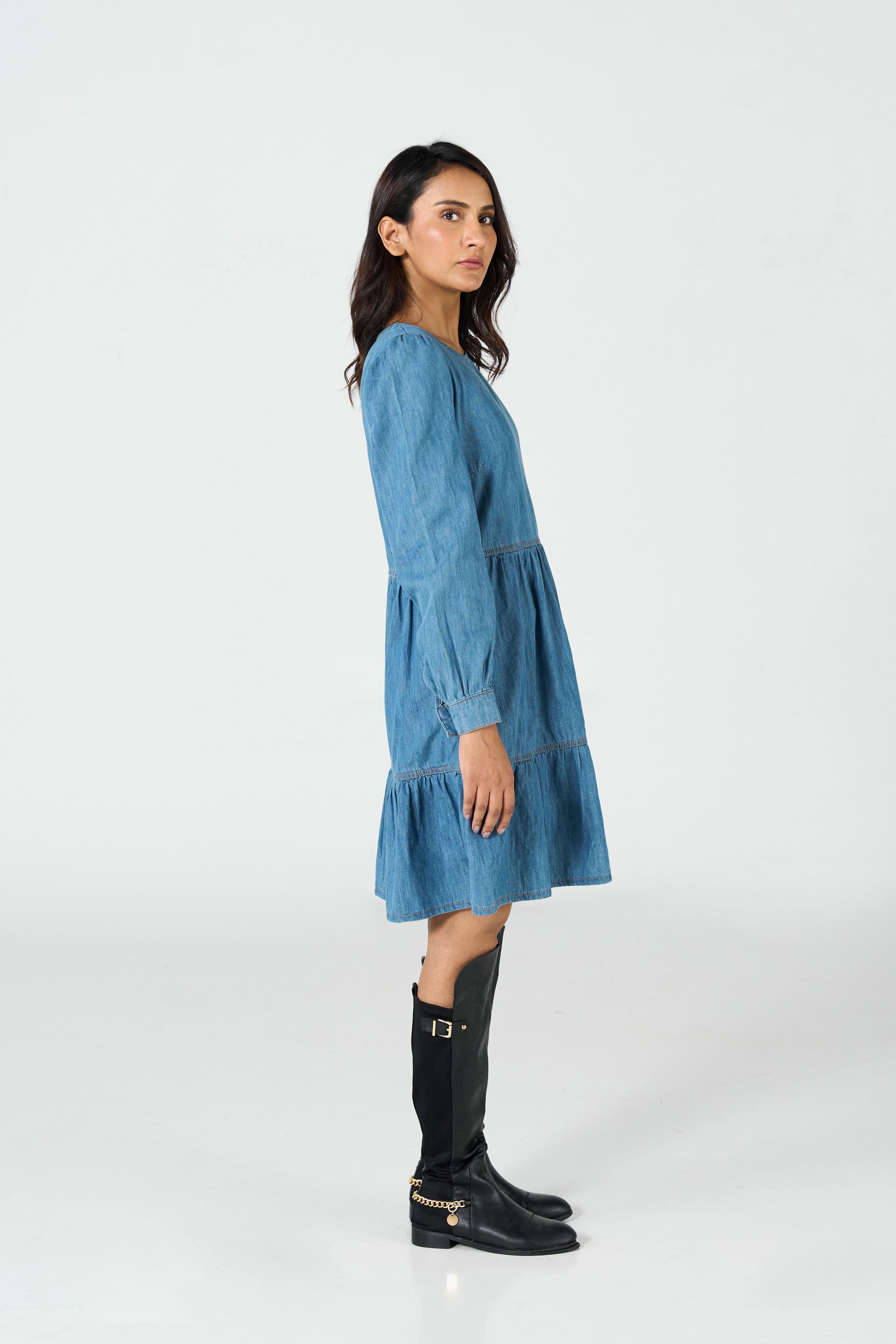 Limited Denim Dress Mid Wash
