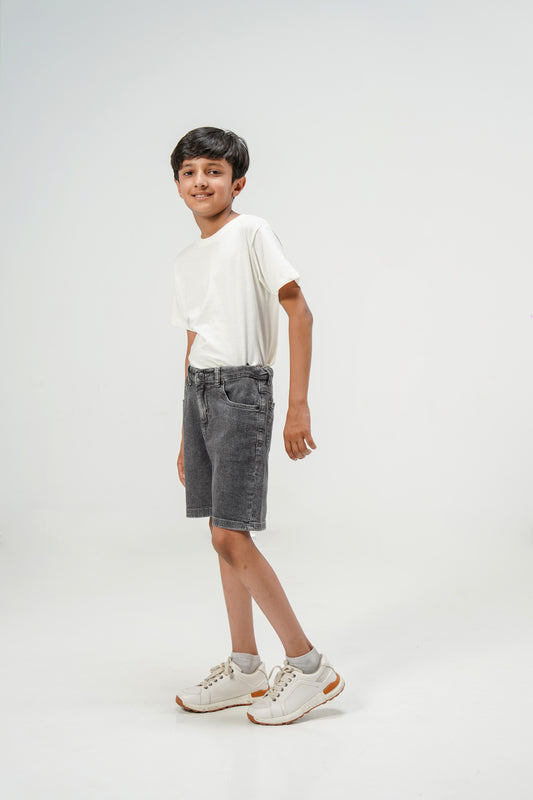 Ultra light Grey Denim Shorts