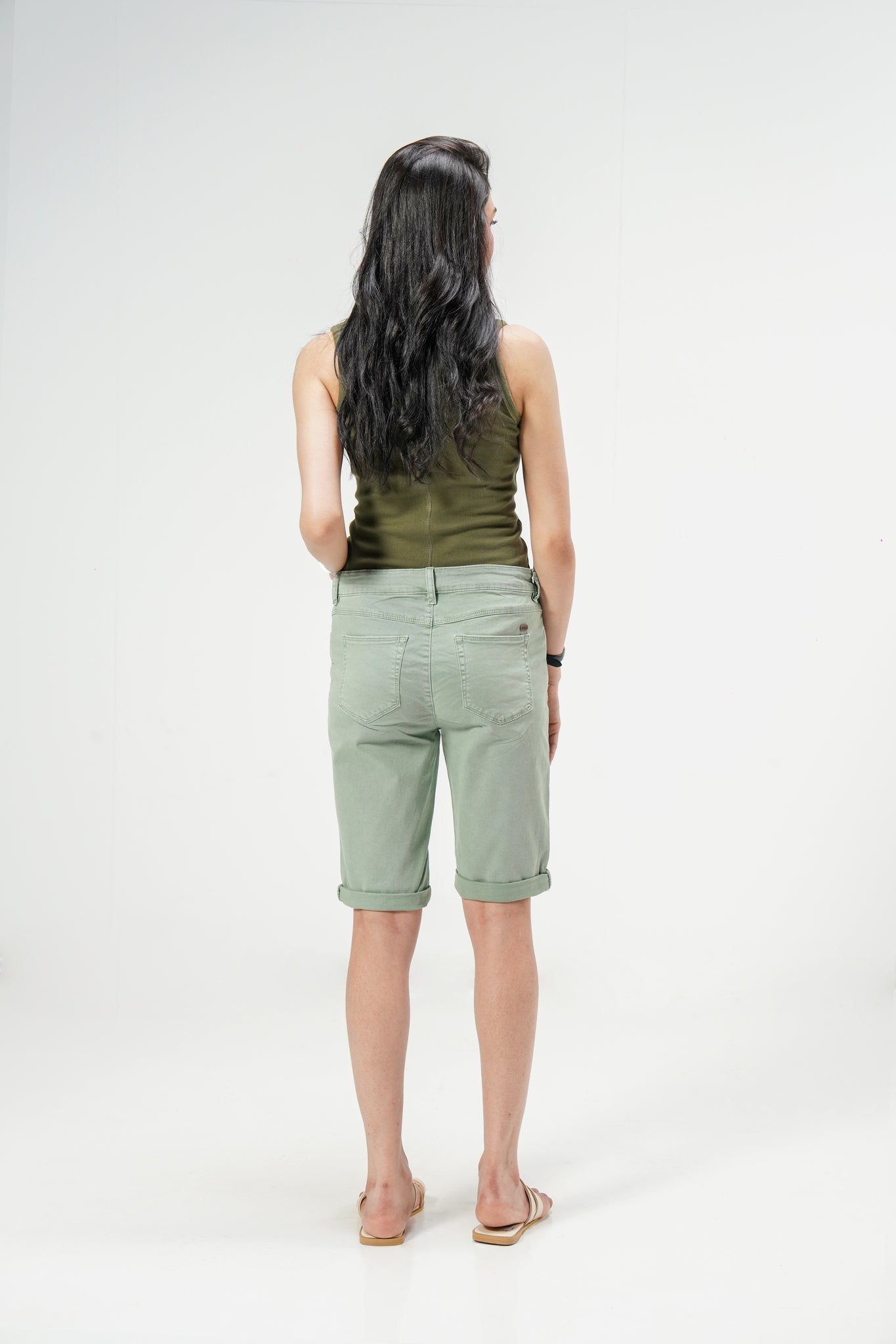 Green Leaf Bermuda Shorts