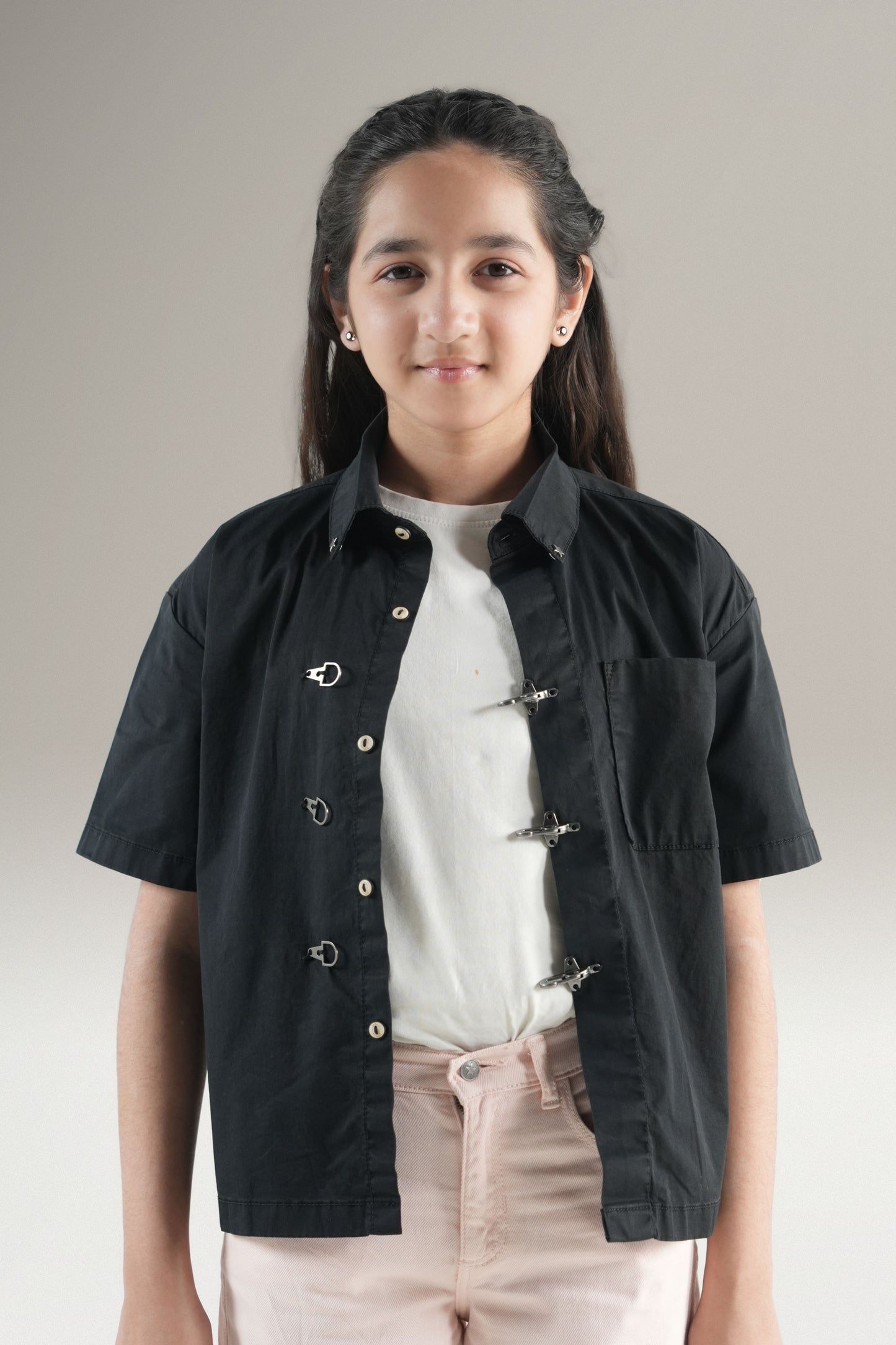 Black Iron Clasp Shirt