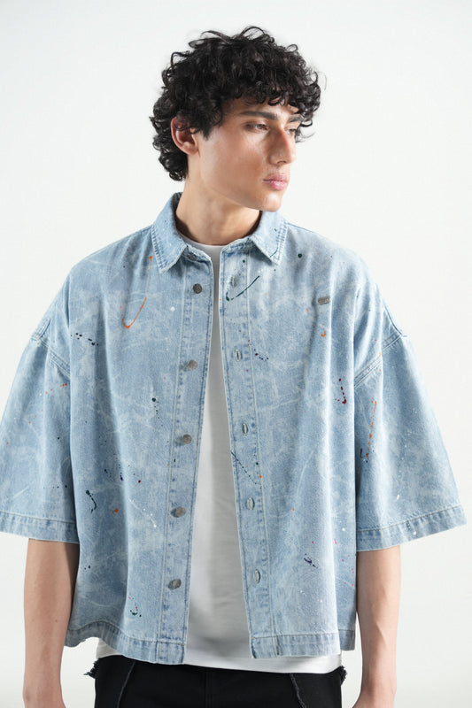 Stone Splashed Oversized Shirt