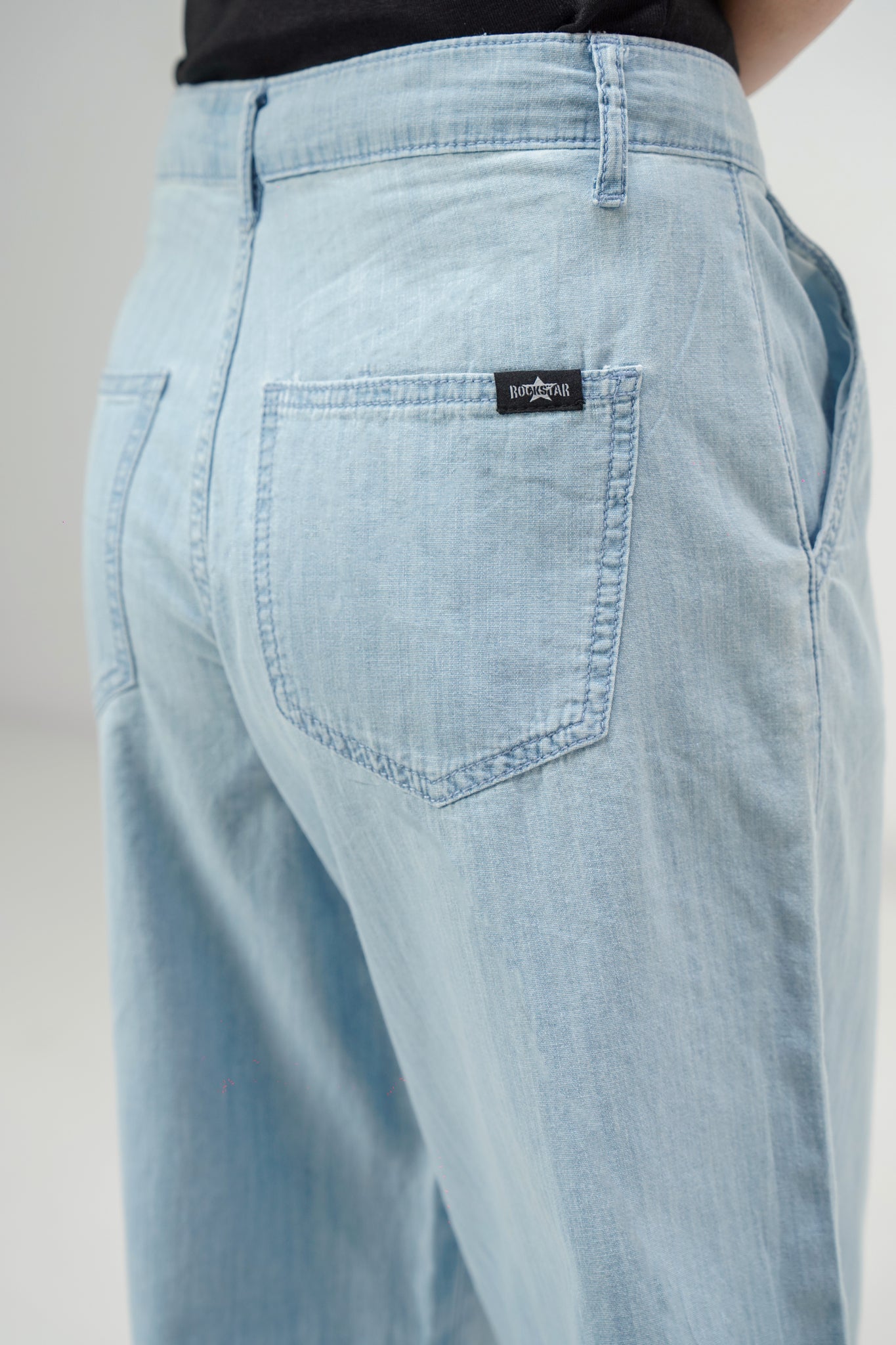 Light Blue Baggy Linen Shorts