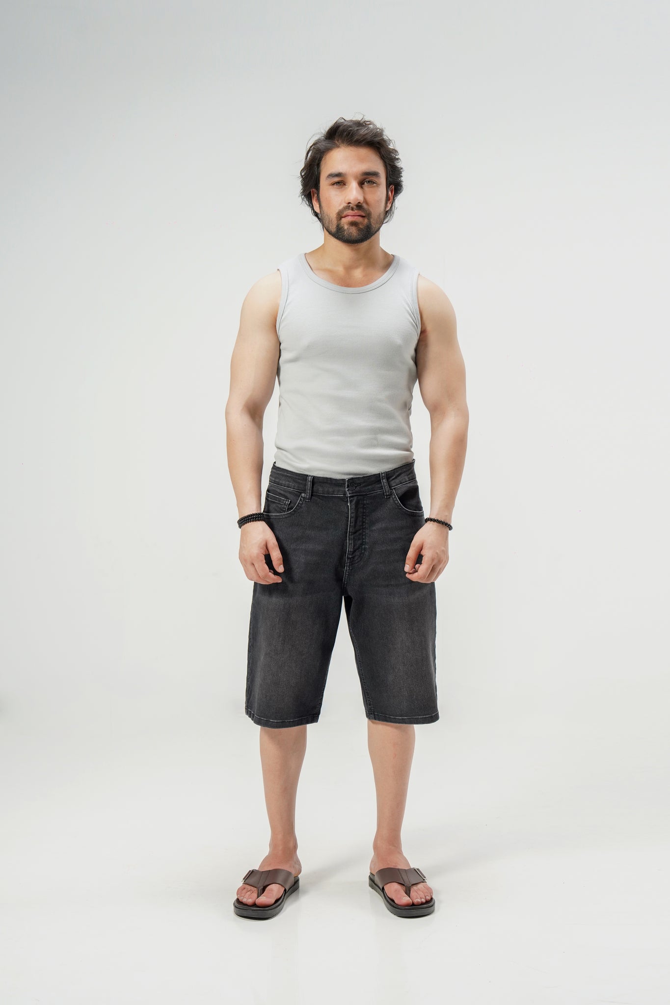 Black Denim Jorts