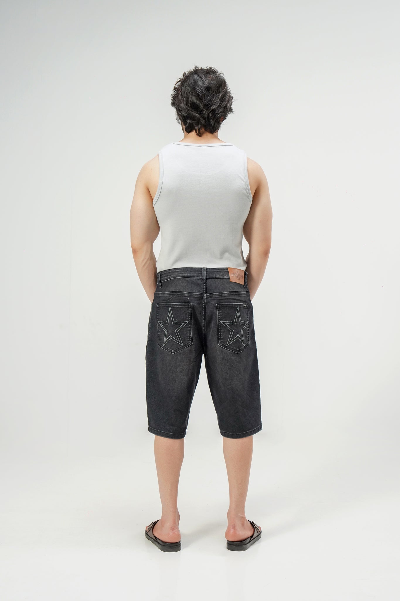 Black Denim Jorts
