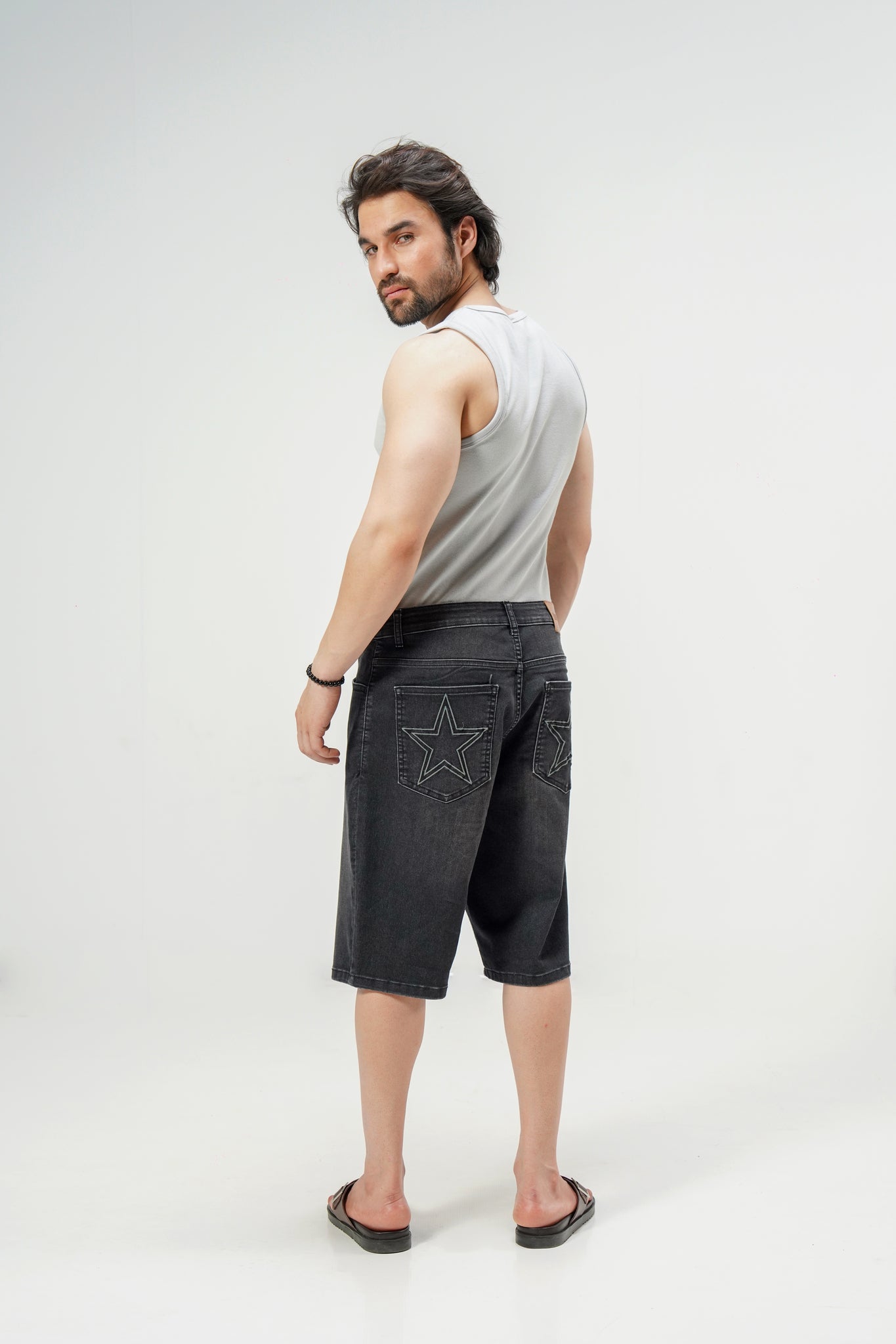 Black Denim Jorts