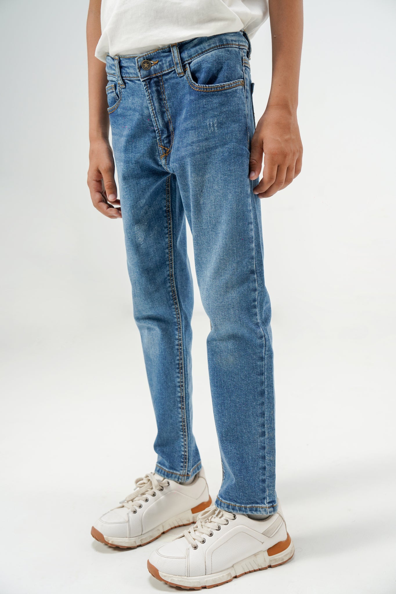 Rugged Indigo Straight Jeans