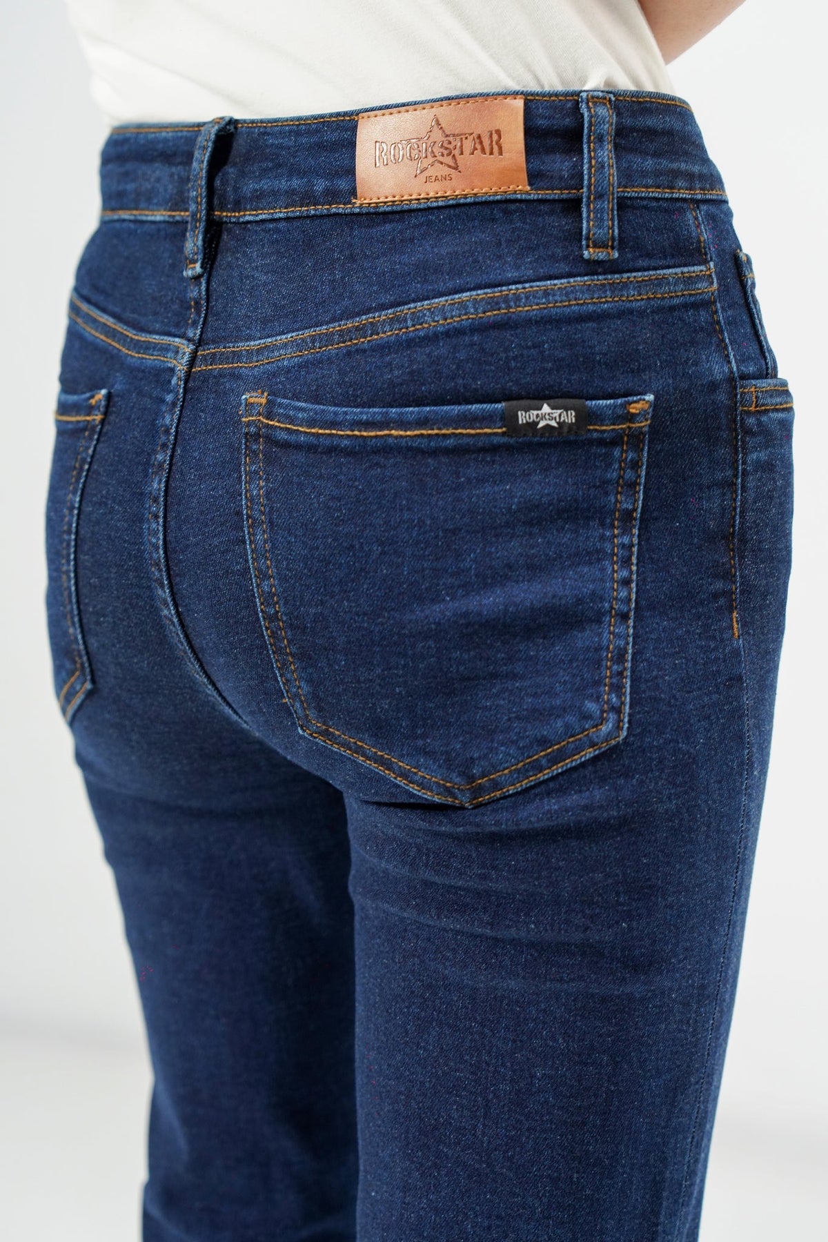 Dark Cropped Flare Jeans shop at rockstar jeans