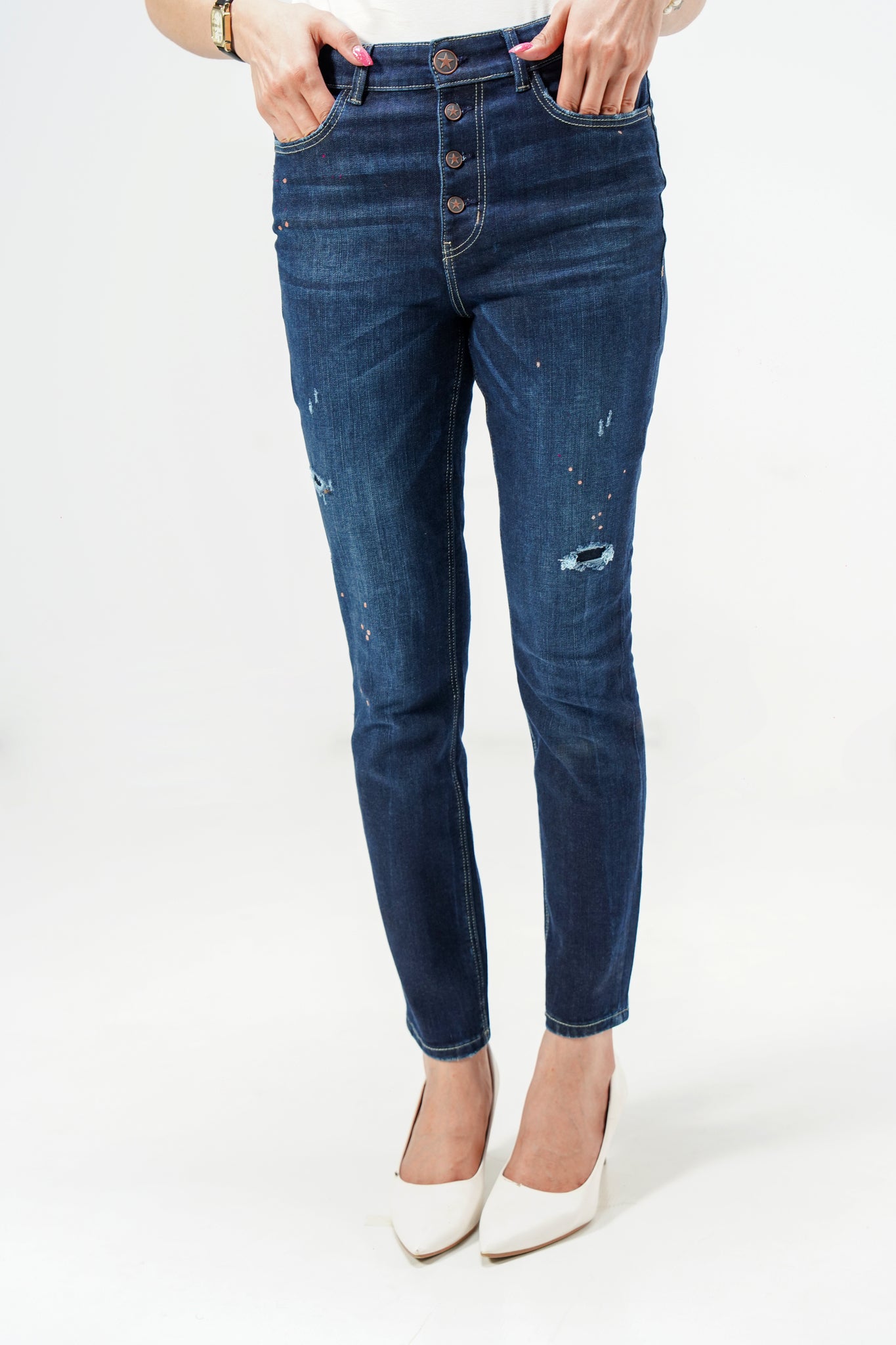 Splash Ripped Skinny Jeans