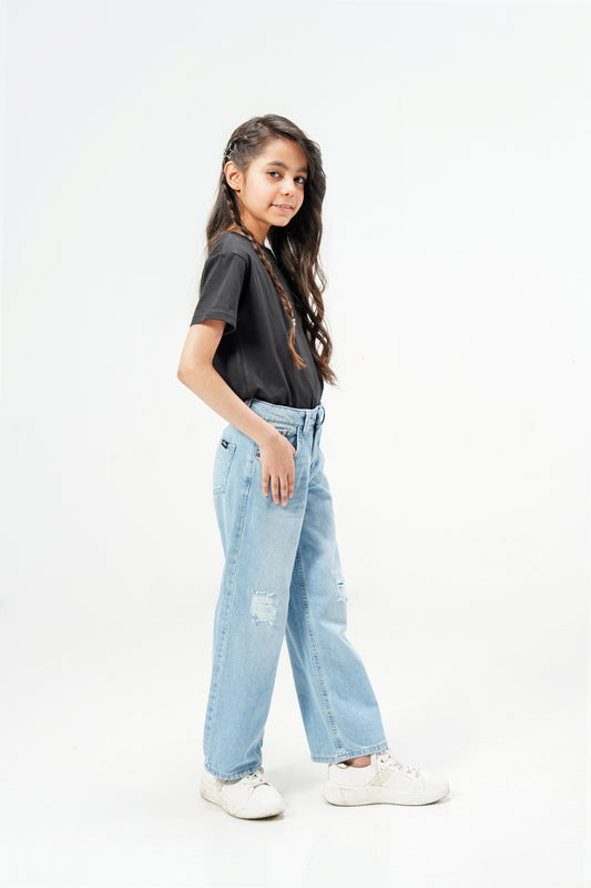 Wide Leg Ripped Jeans shop at rockstar jeans