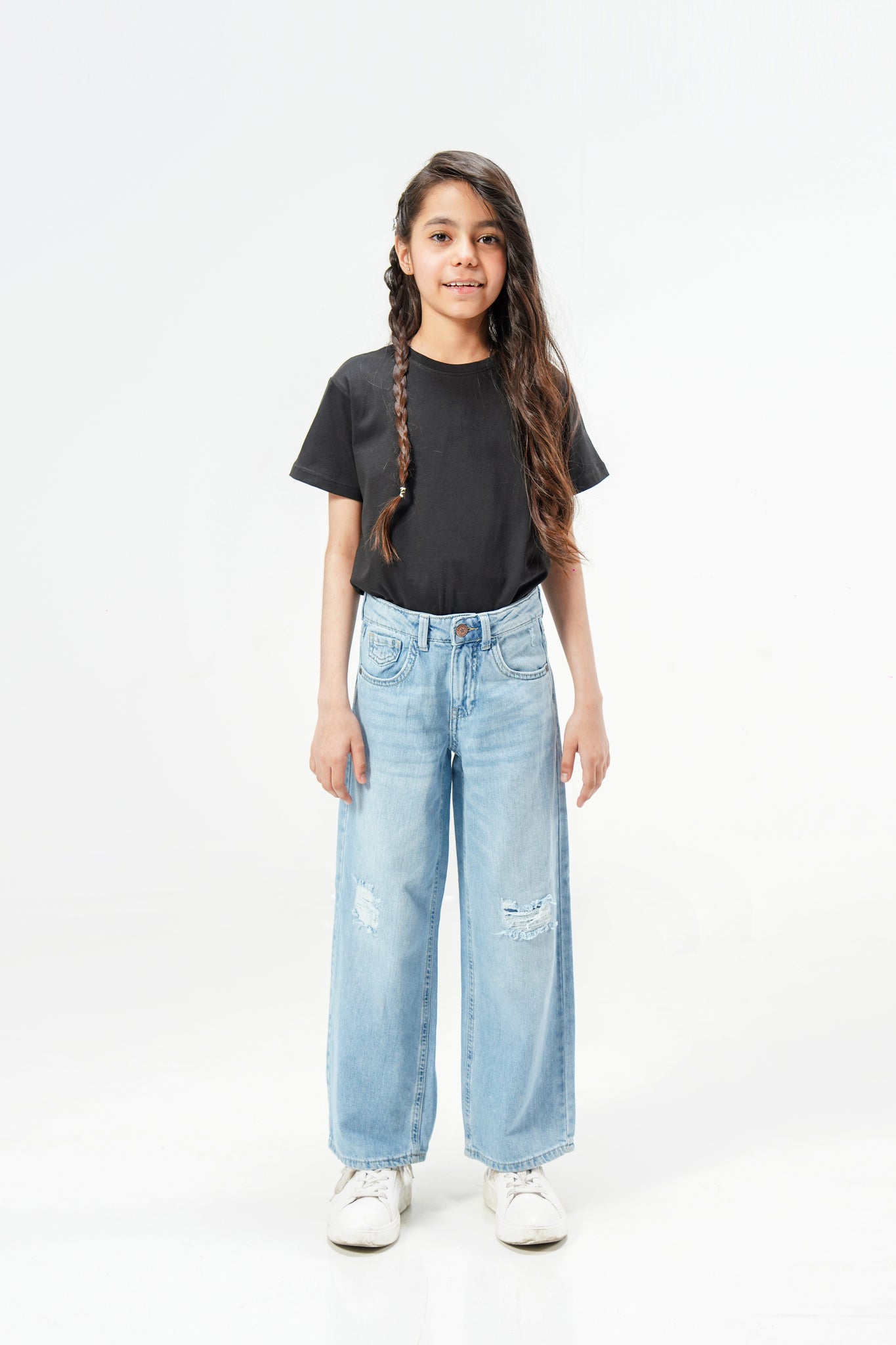 Wide Leg Ripped Jeans