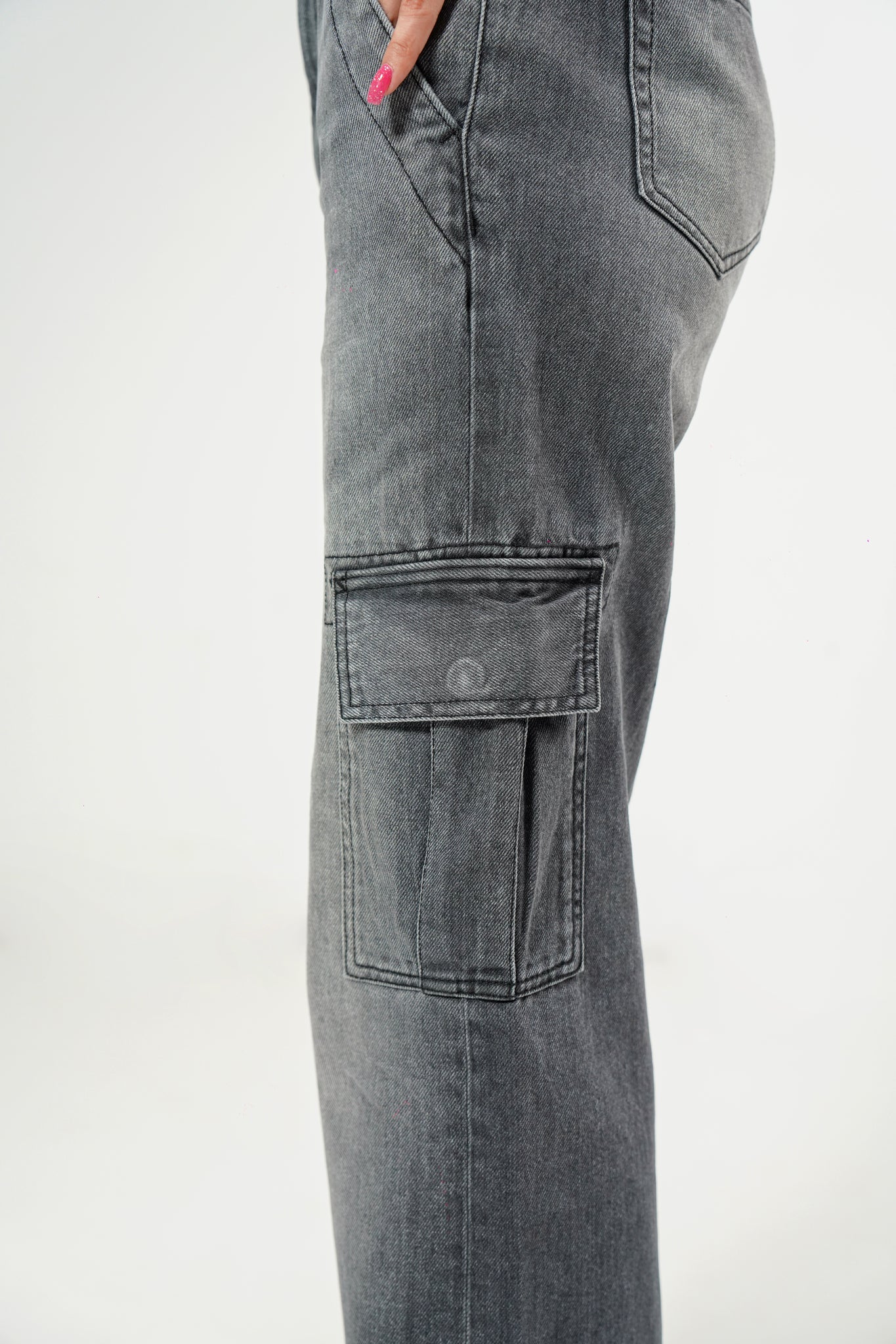 High Rise Wide Leg Cargo shop at rockstar jeans
