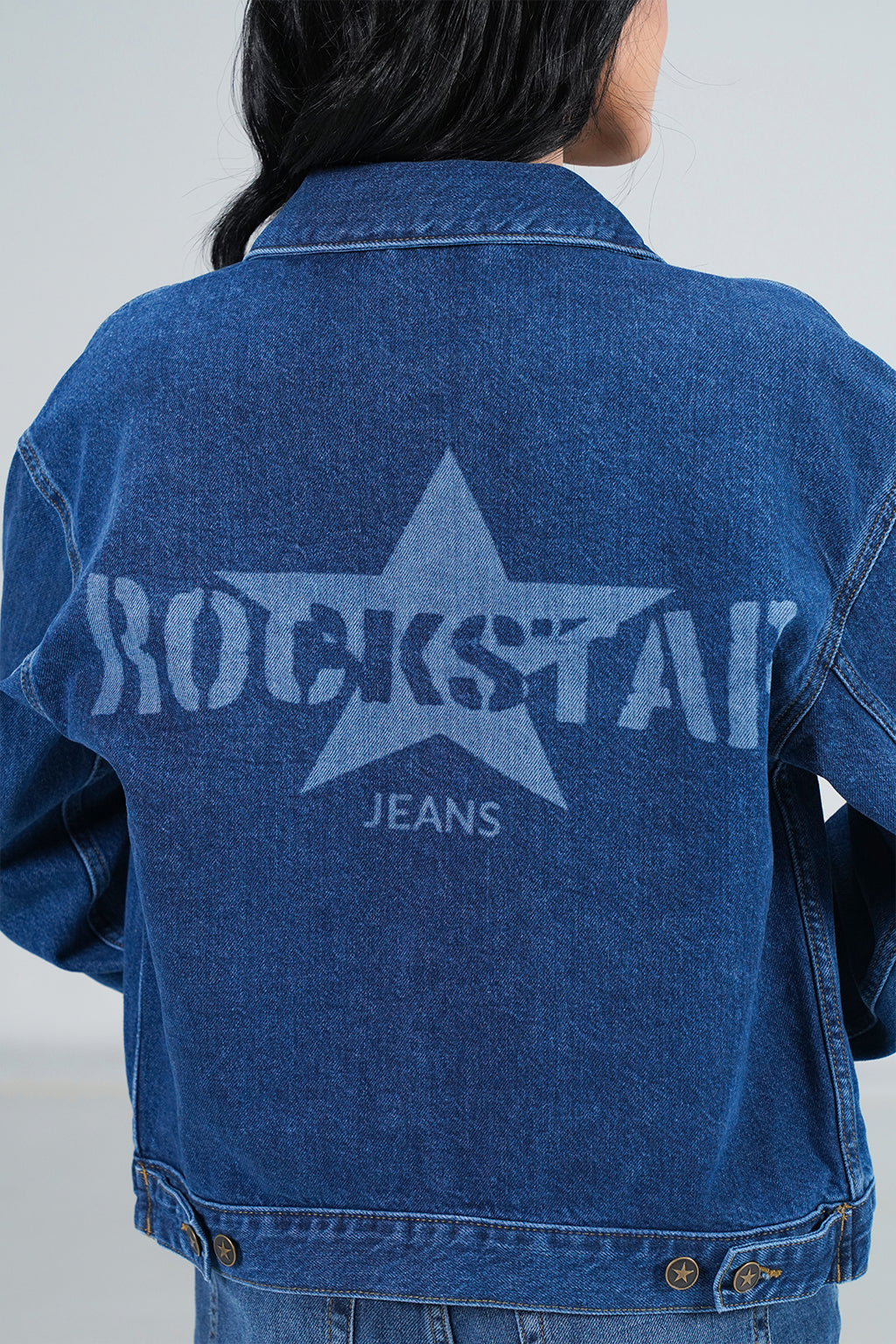 Denim jacket Medium Wash shop at rockstar jeans