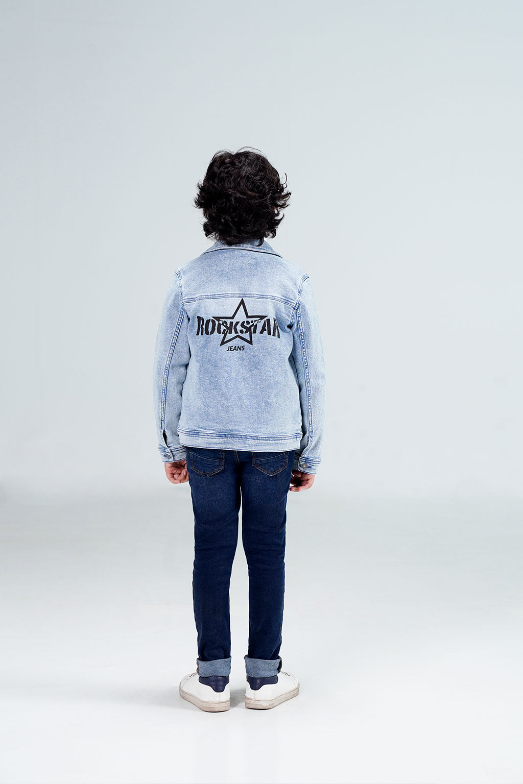 Boys Denim Trucker Jacket Acid Random Light Blue
