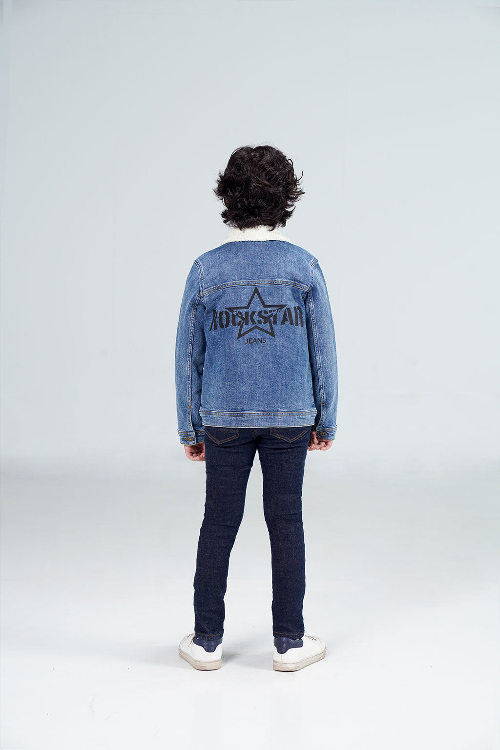 Denim Sherpa Jacket Dark Blue shop at rockstar jeans