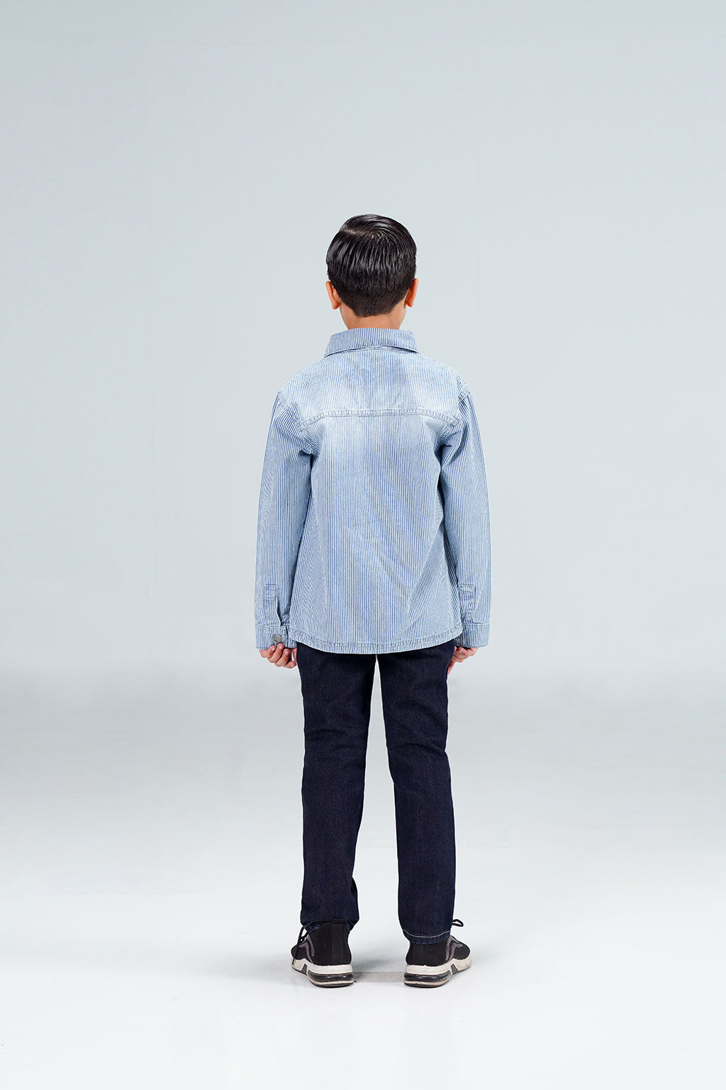 Striped Denim Overshirt