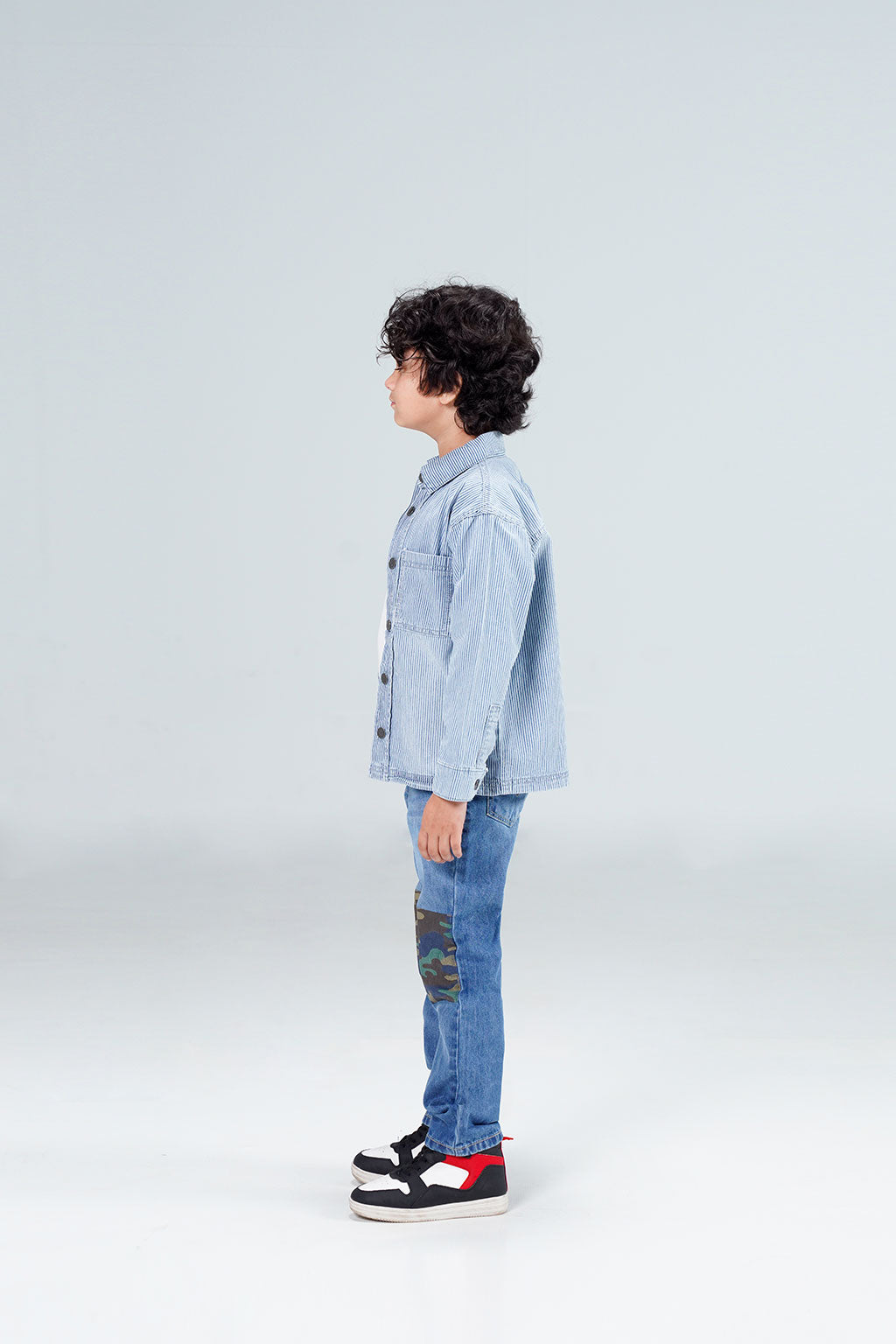 Striped Denim Overshirt