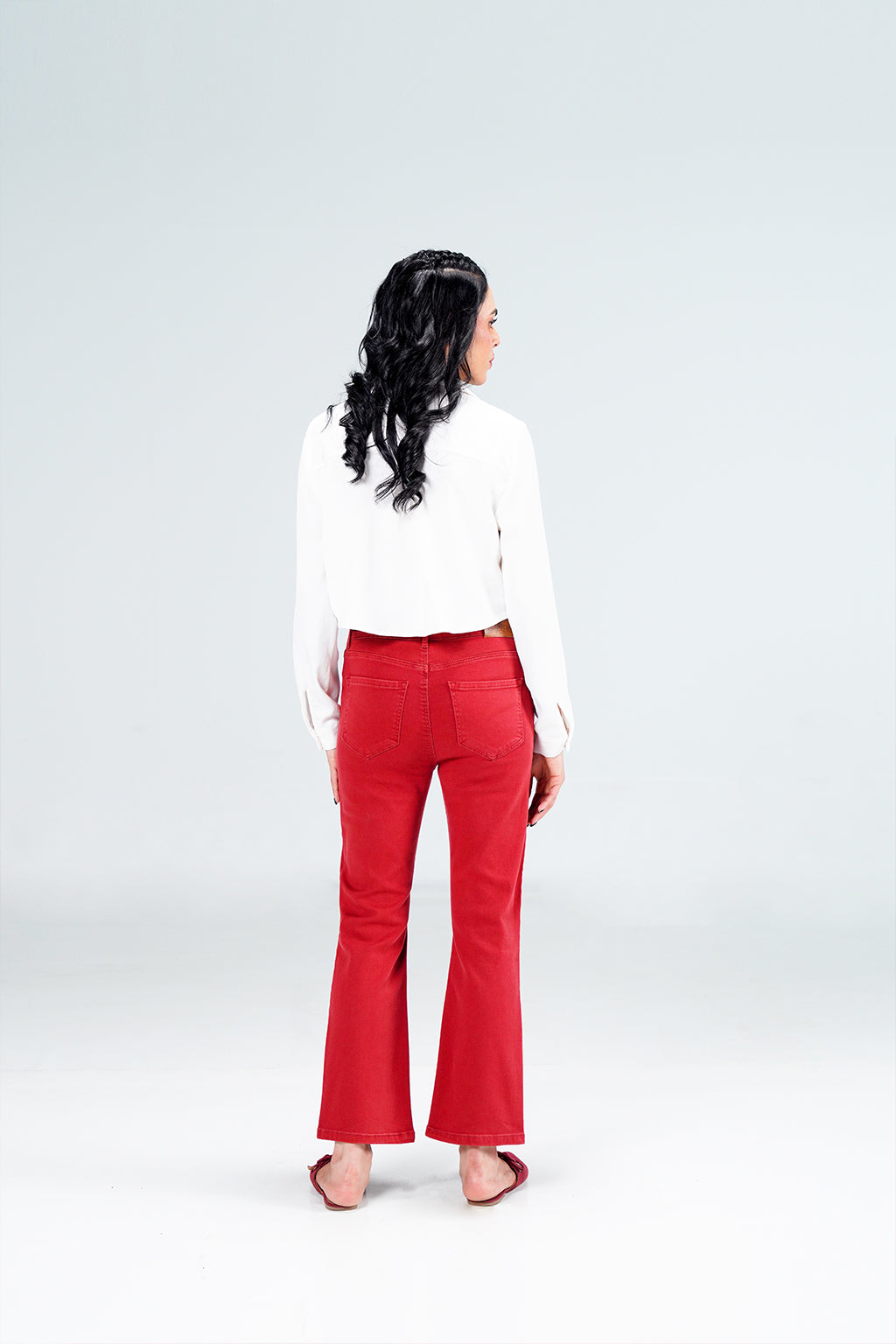 Maroon Bootcut Pant