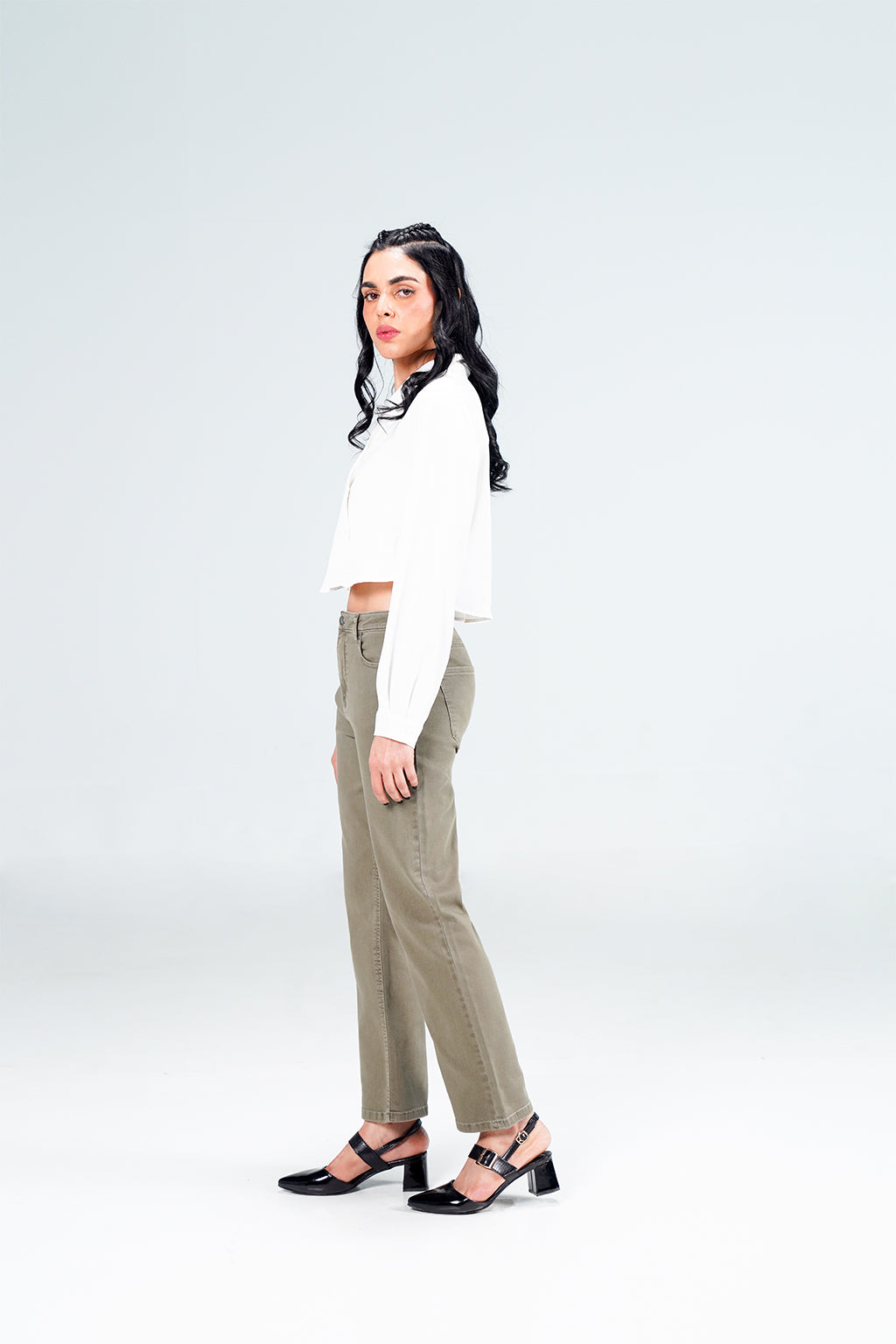 Green Bootcut Pant