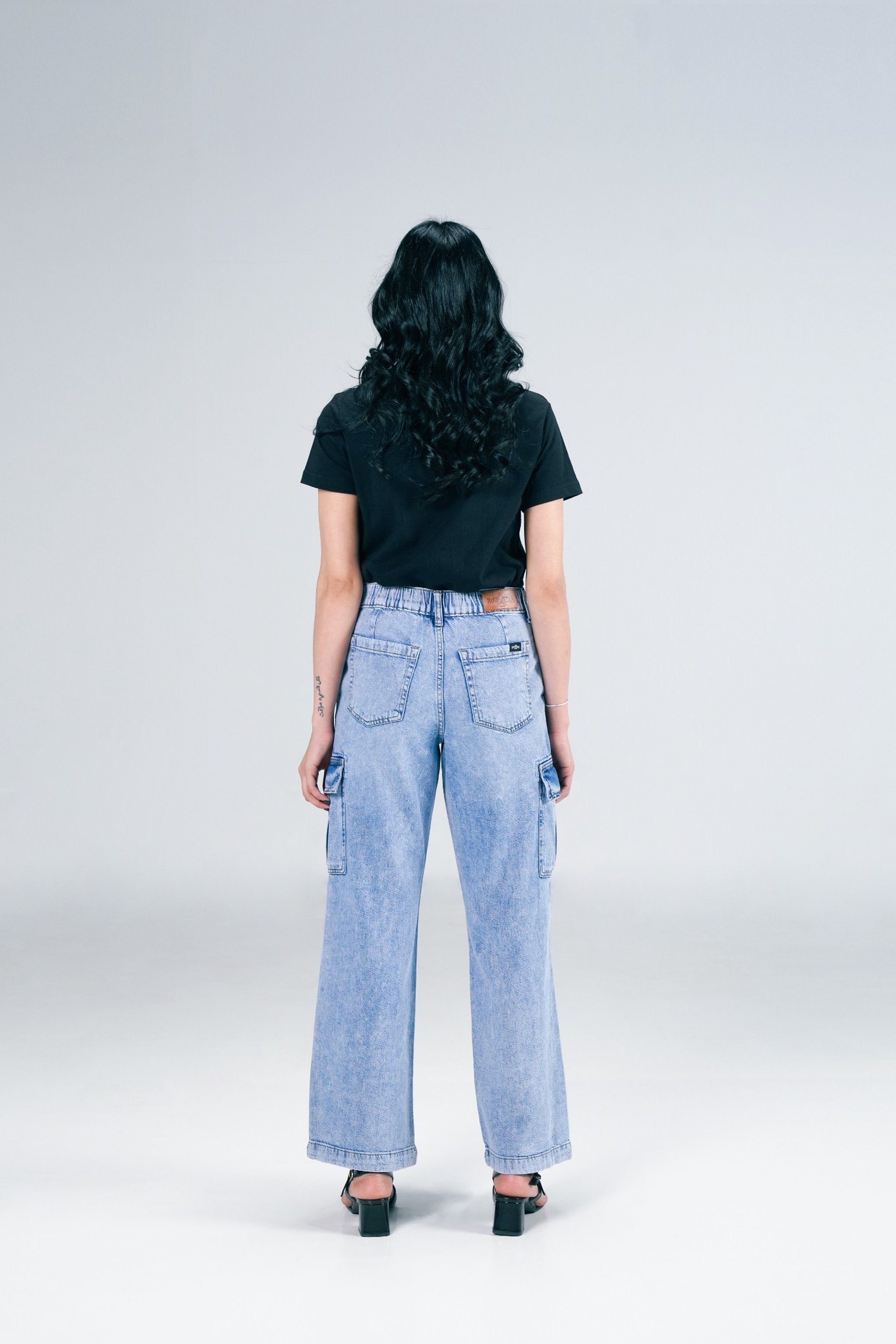 High Rise Cargo Acid Wash