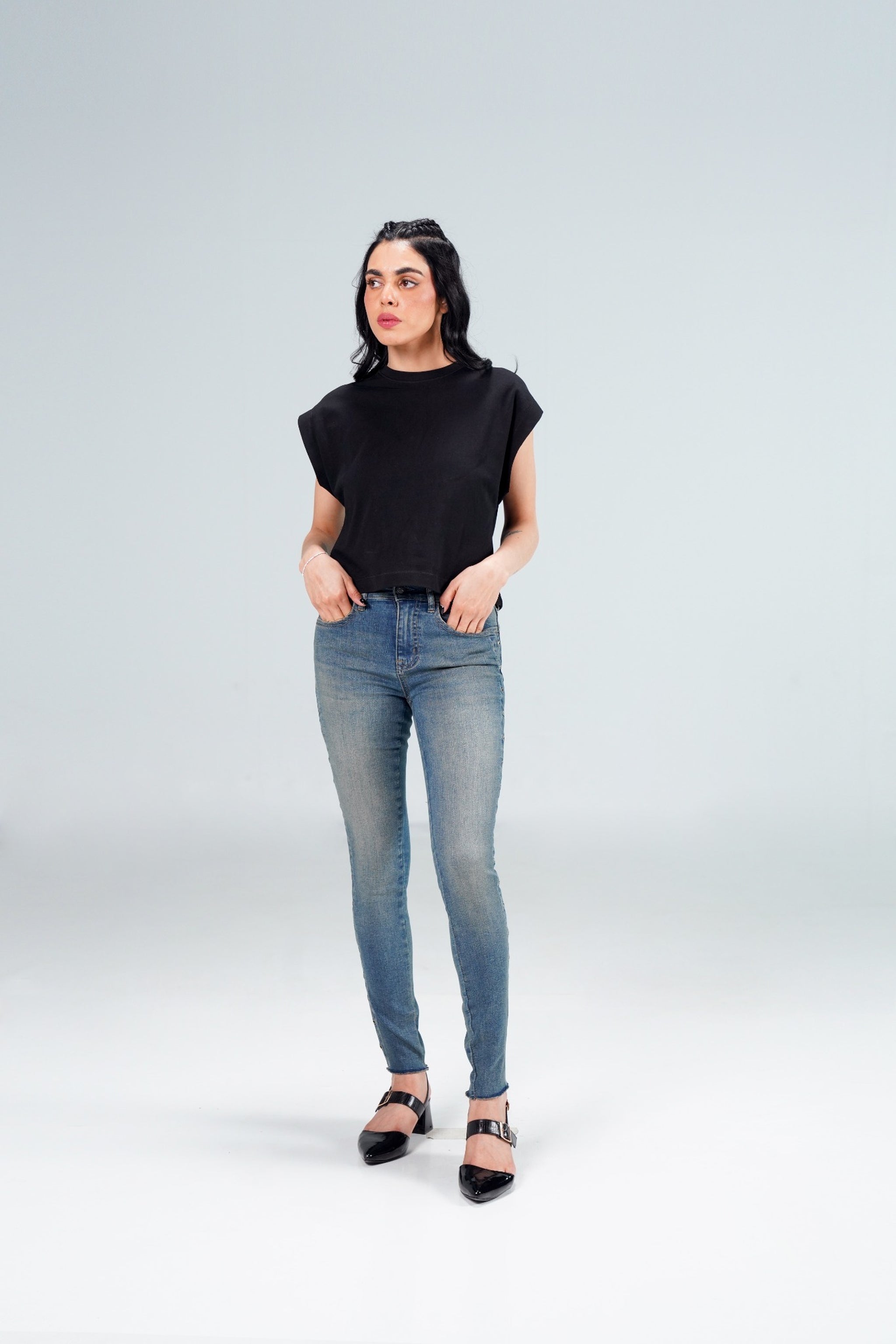 Skinny Fit With Eyelets Tinted