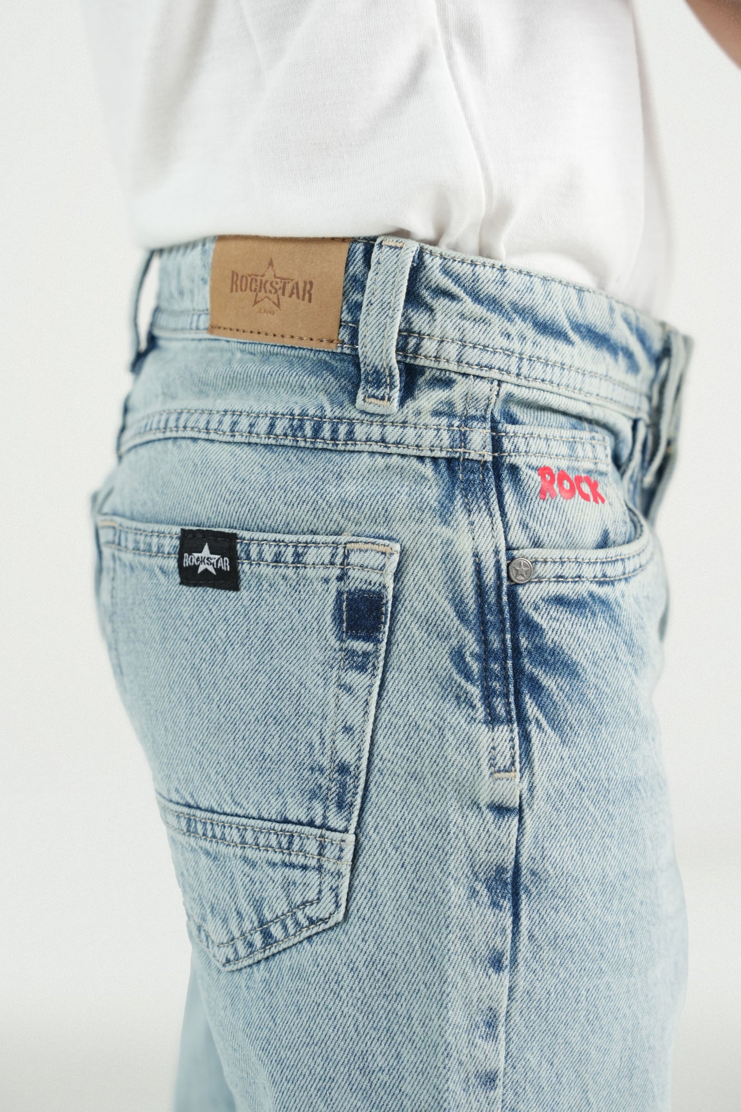 Light Wash Graphic Jeans