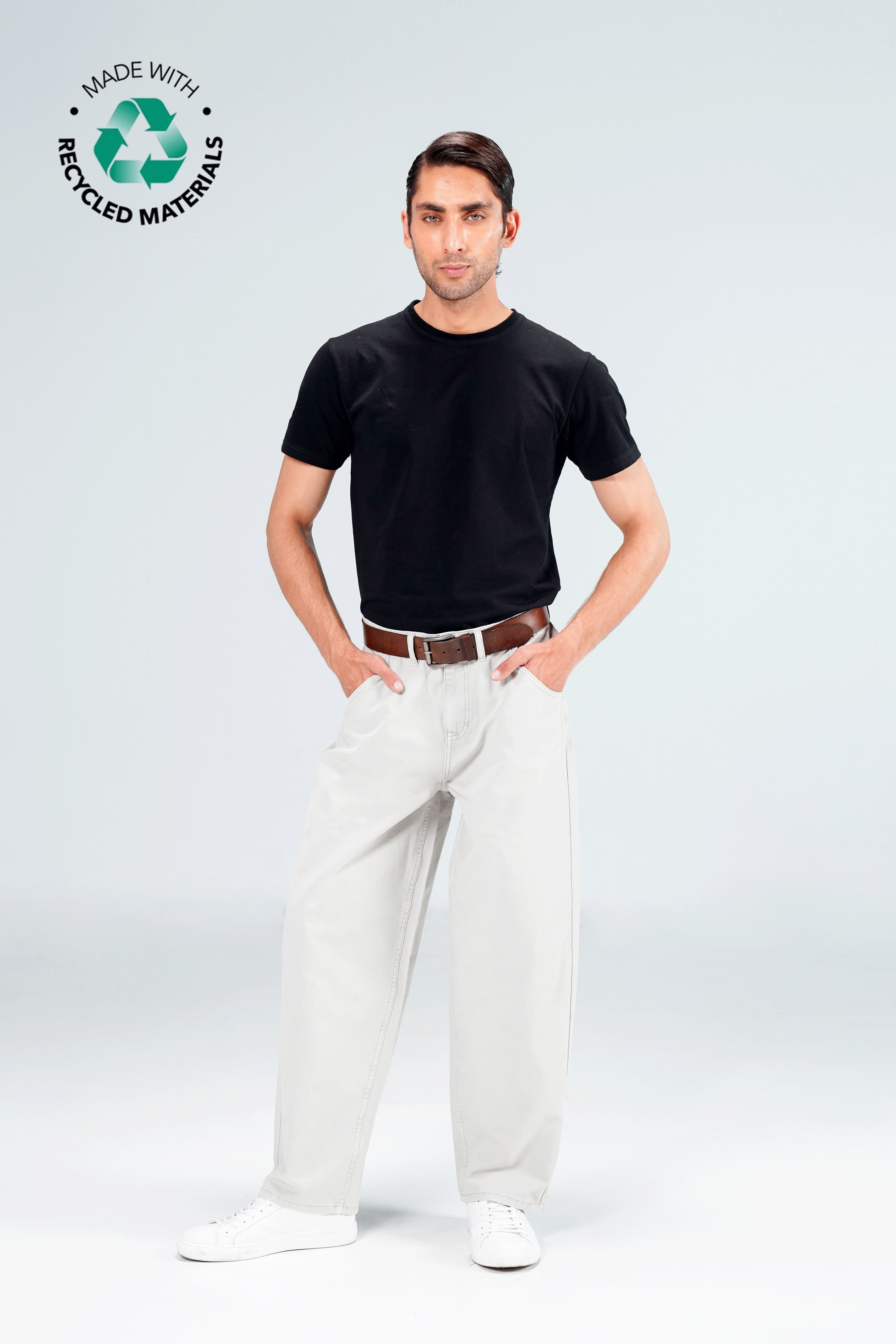 Bamboo Baloon Fit Grey Pants